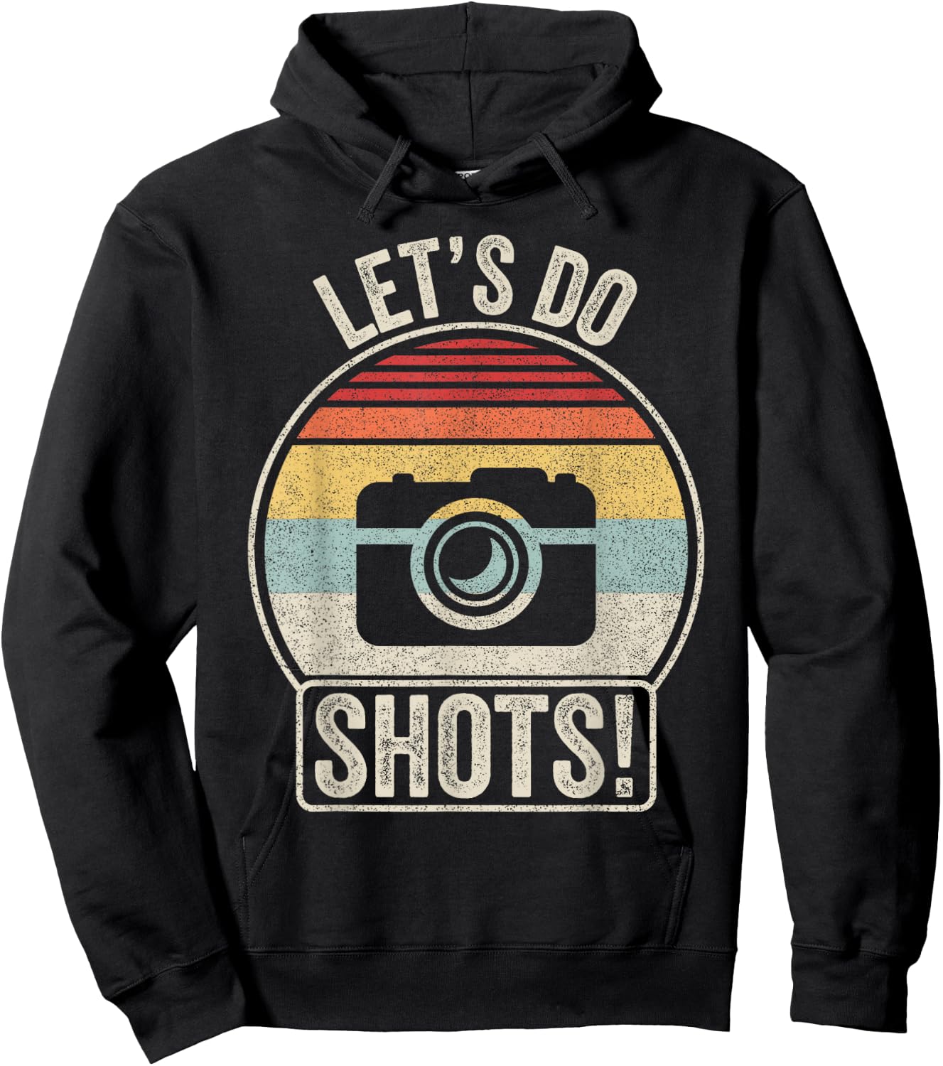 Vintage Retro Let's Do Shots Funny Camera Photographer Hoodie - Hoodie | Black