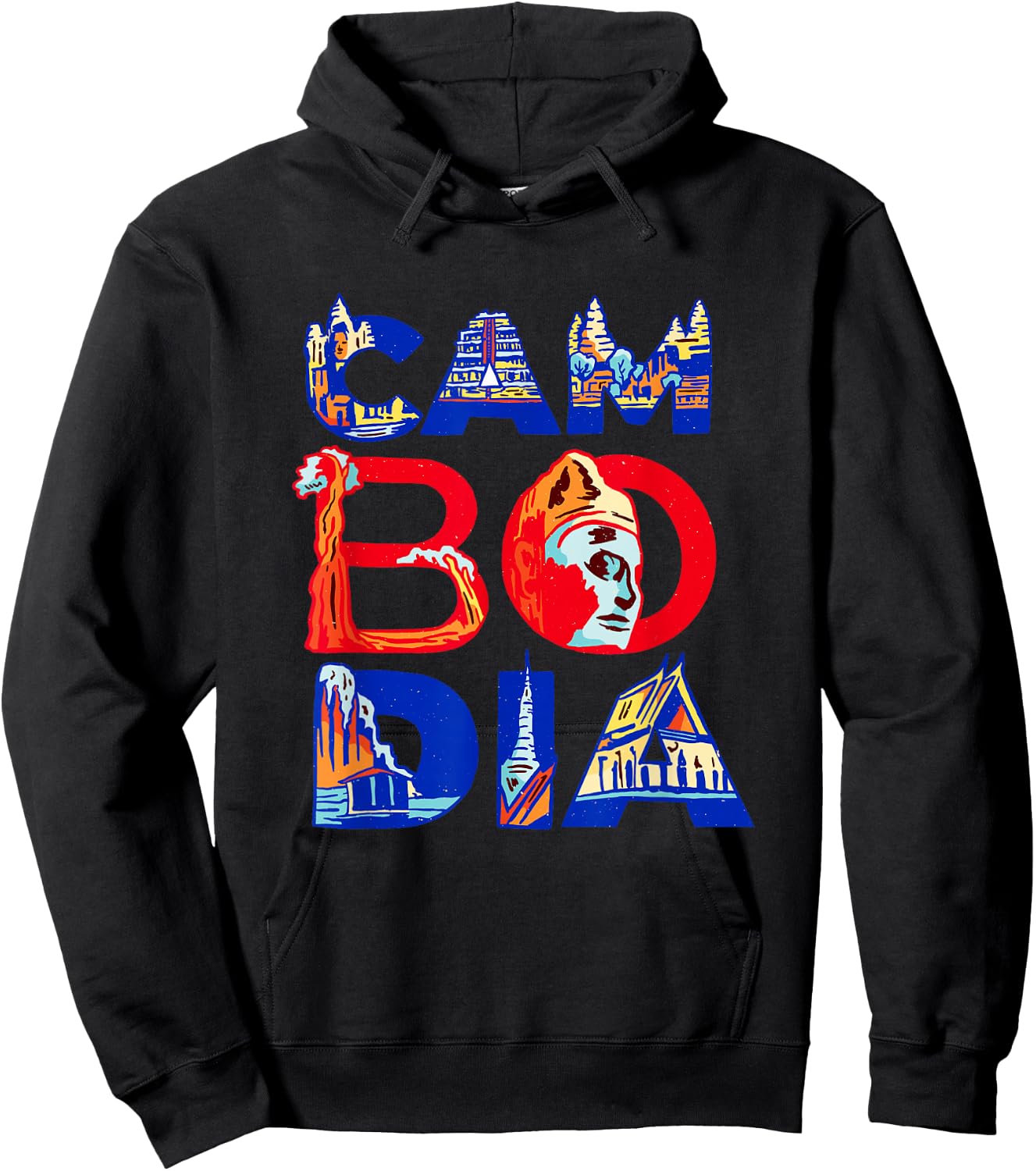 Cambodia Proud Tourist Cambodian Pride Kampuchean Roots Hoodie - Hoodie | Black
