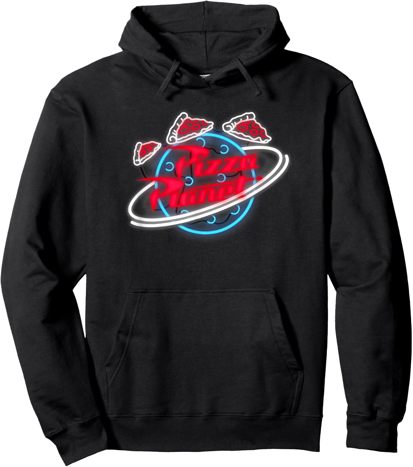 Disney Toy Story Pizza Planet Neon Sign Logo Hoodie - Hoodie | Black