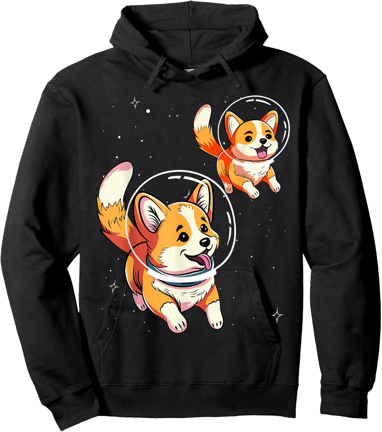 Astronaut Dog Space Galaxy Funny, Cute Design Hoodie - Hoodie | Black