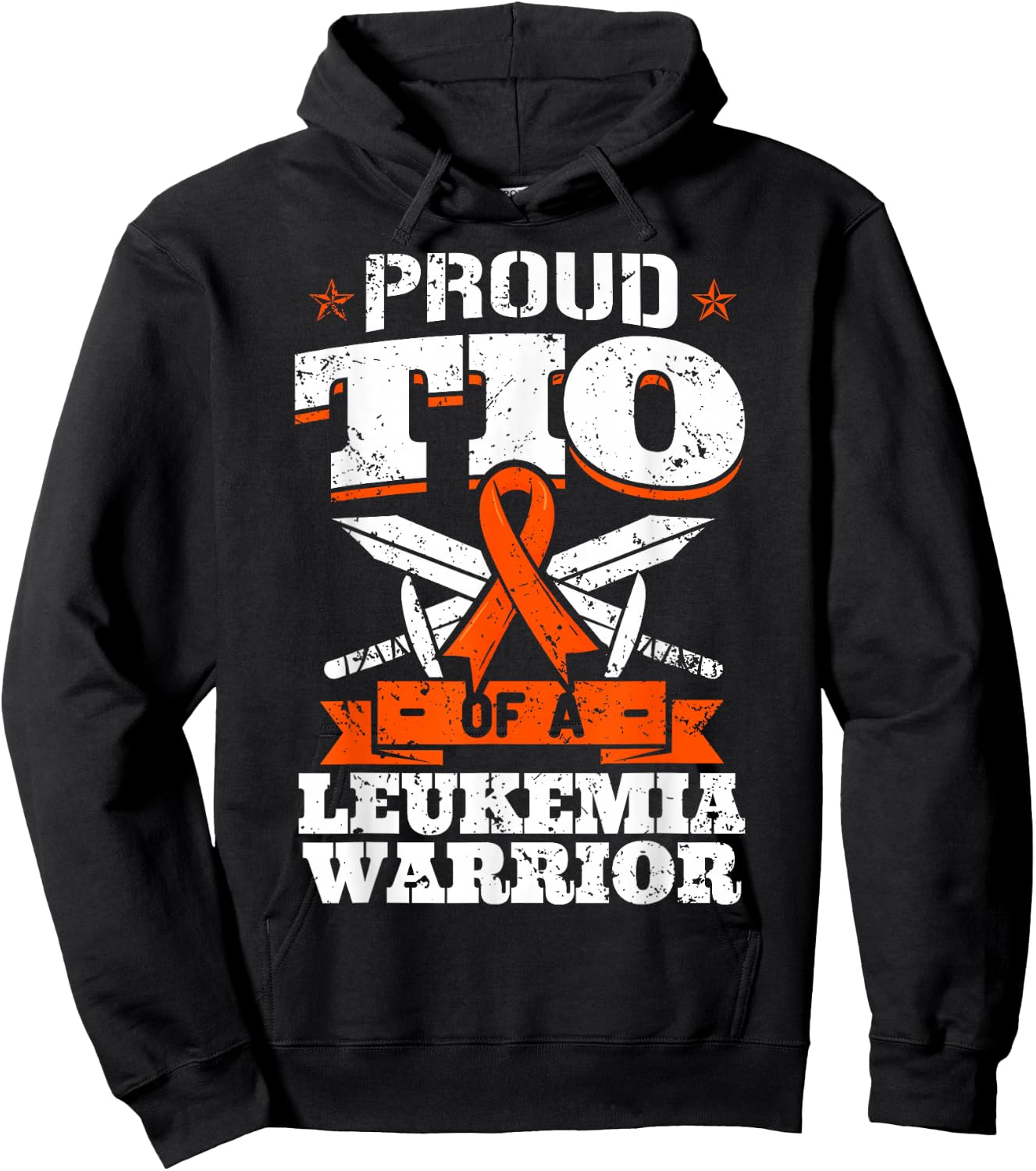 Proud Tio Of A Leukemia Warrior Uncle Awareness Blood Cancer Hoodie - Hoodie | Black