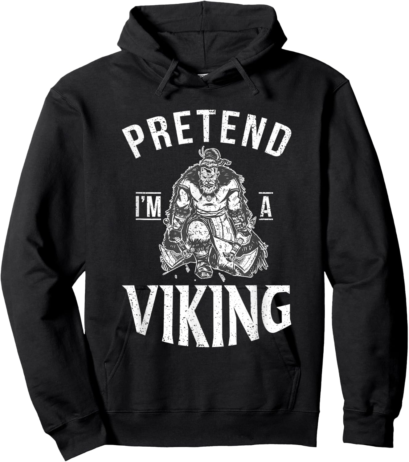 Pretend im a Viking Odin Nordic Viking Hoodie - Hoodie | Black