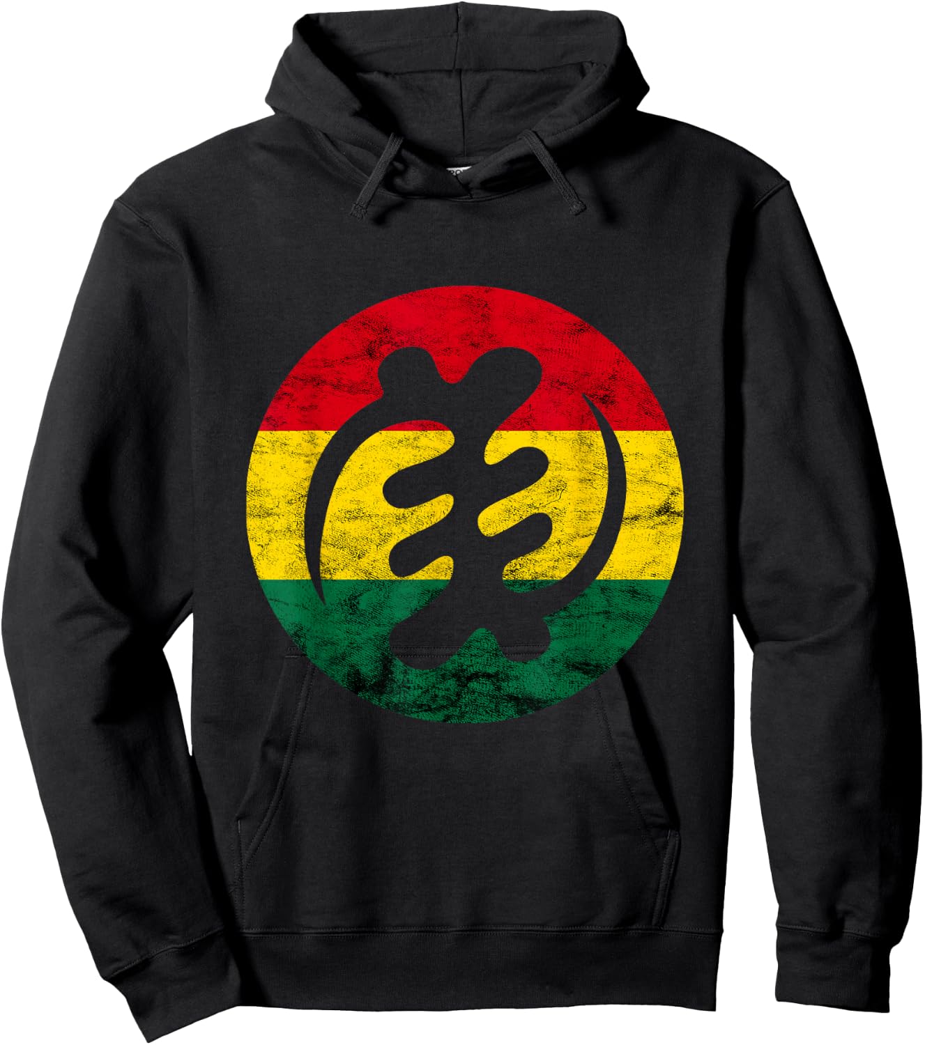 Gye Nyame Adinkra Ghana Flag African Symbol Hoodie - Hoodie | Black