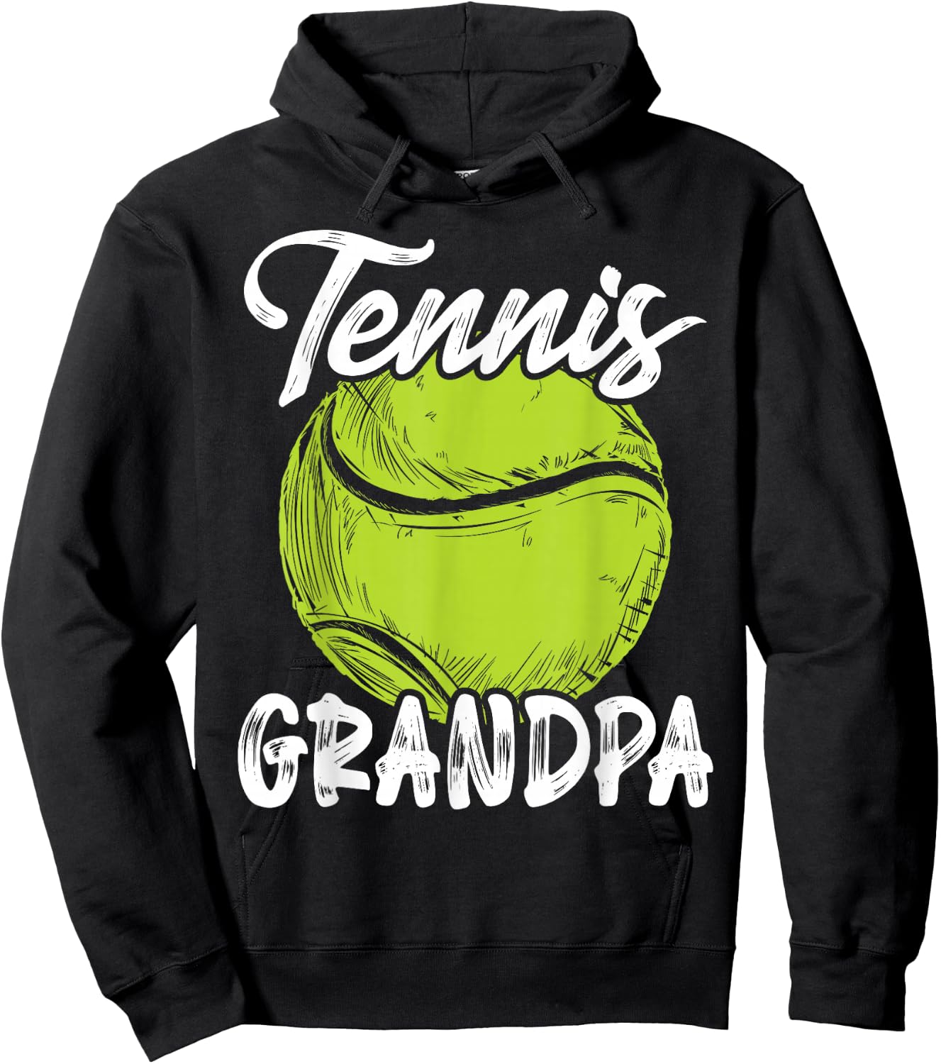Tennis Grandpa Men Family Matching Set Tennis Ball Player Hoodie - Hoodie | Black