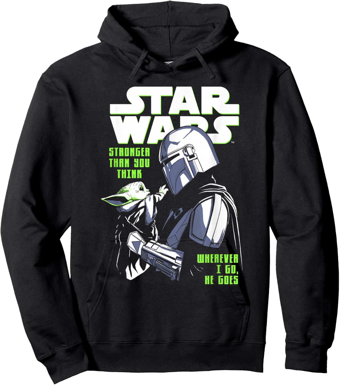 Star Wars: The Mandalorian Stronger Than You Think BFF's Hoodie - Hoodie | Black