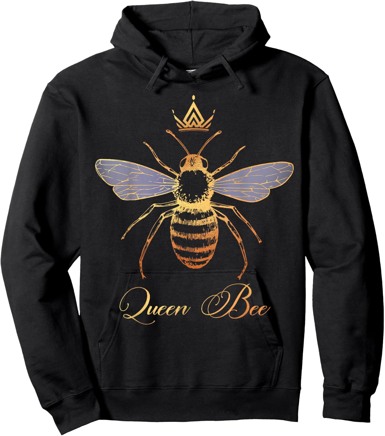 Queen Crown Bee Beekeeping Honey Lover Keeper Women Gift Hoodie - Hoodie | Black