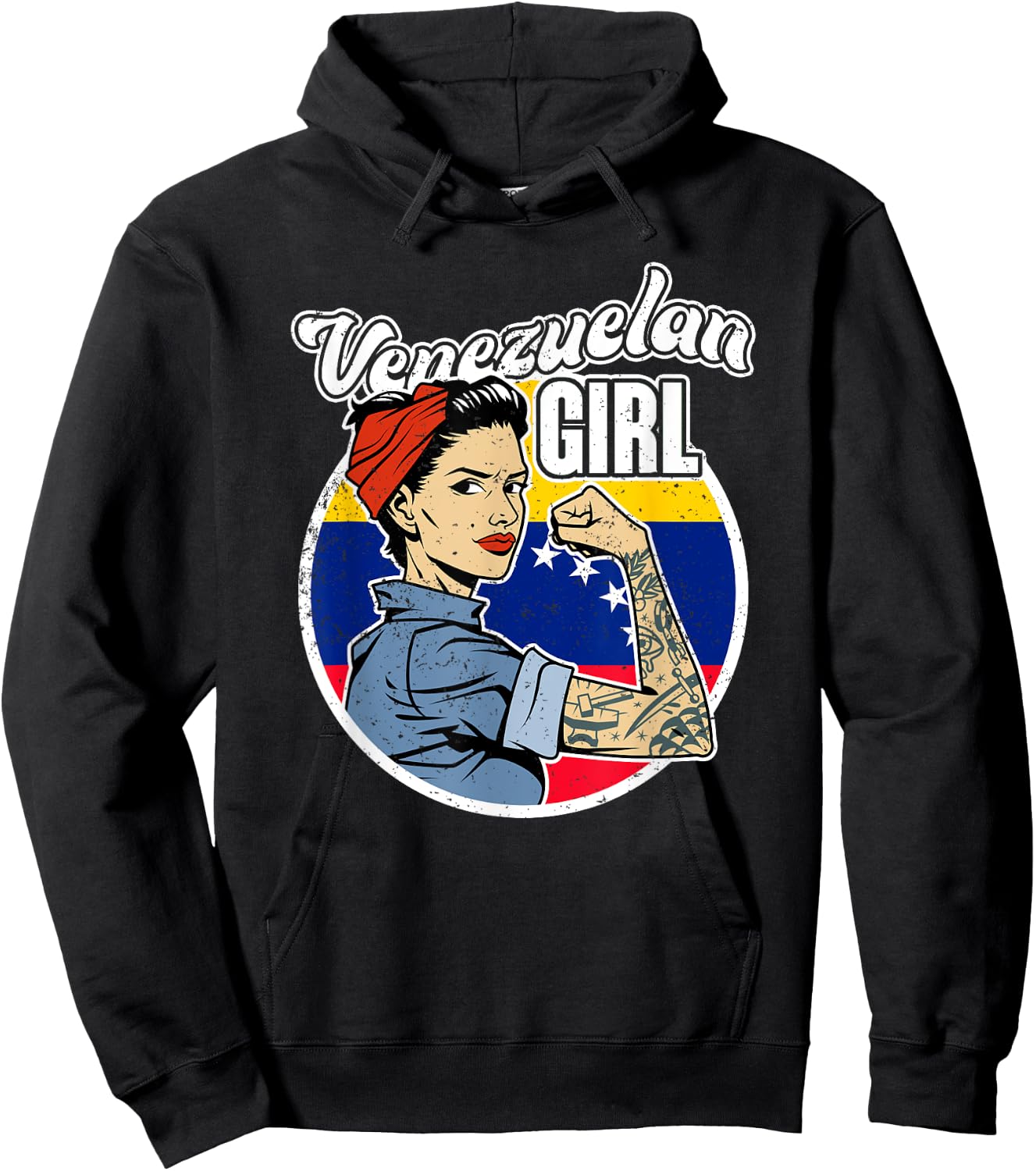 Proud Latina Women Girls Gift Venezuelan Girl Venezuela Hoodie - Hoodie | Black