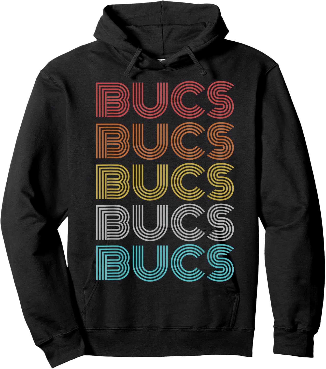 Retro Vintage Bucs Hoodie - Hoodie | Black