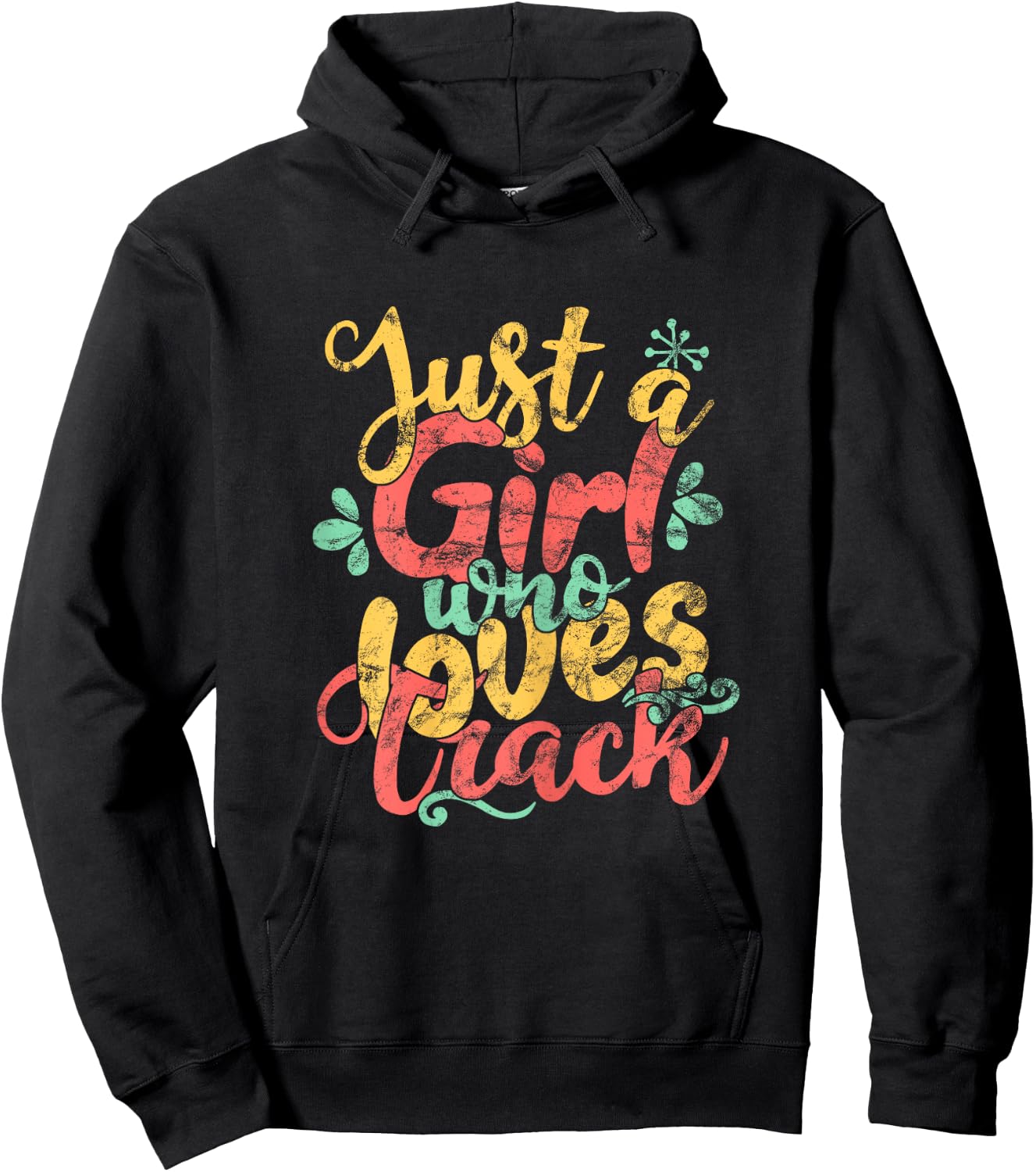 Just A Girl Who Loves Track Gift T Shirt Hoodie - Hoodie | Black