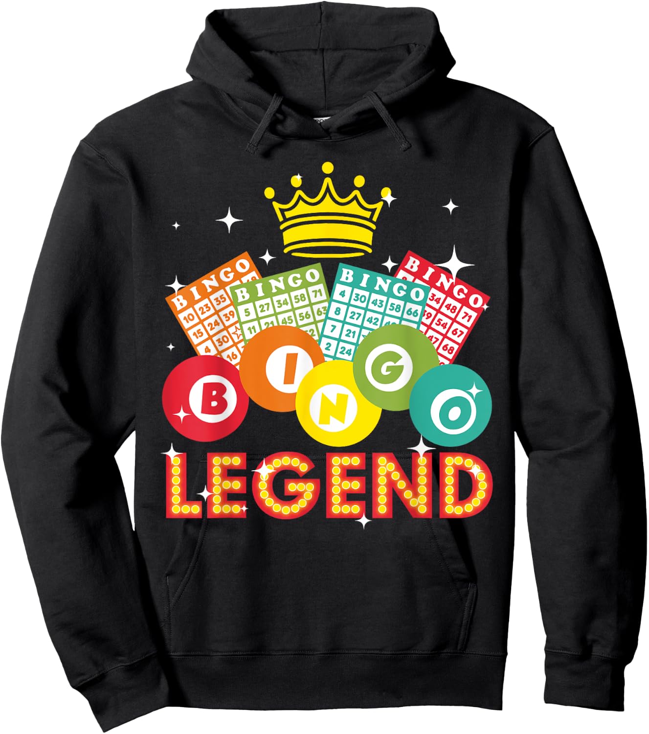 Cute Bingo Designs Women Bingo Lovers Casino Players Hoodie - Hoodie | Black