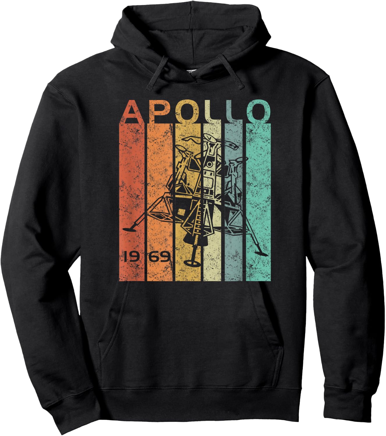 Retro Apollo 11 50th Anniversary Moon Landing 1969 2019 Gift Hoodie - Hoodie | Black