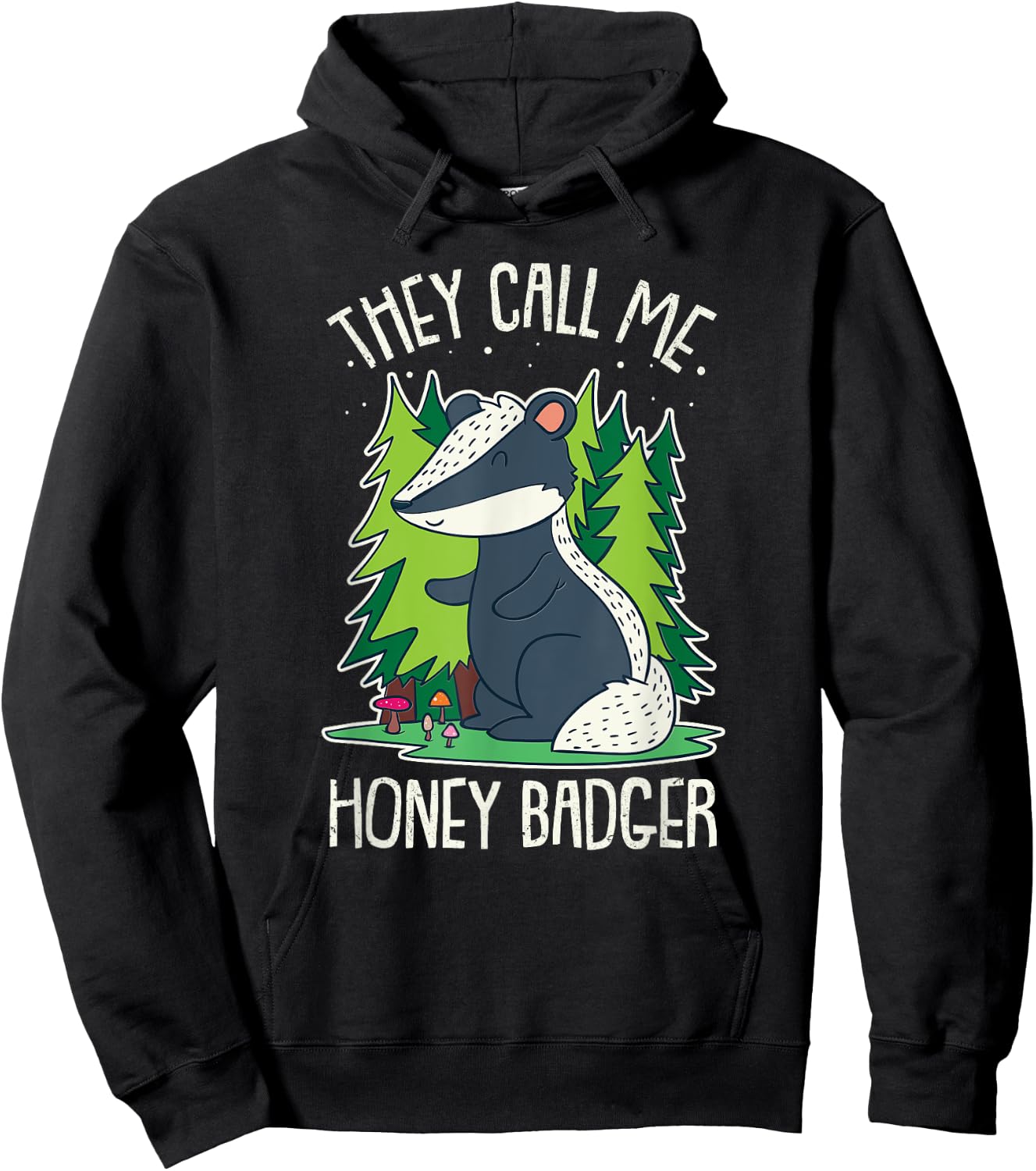 Funny Honey Badger Cute Design And Kids Gift Hoodie - Hoodie | Black