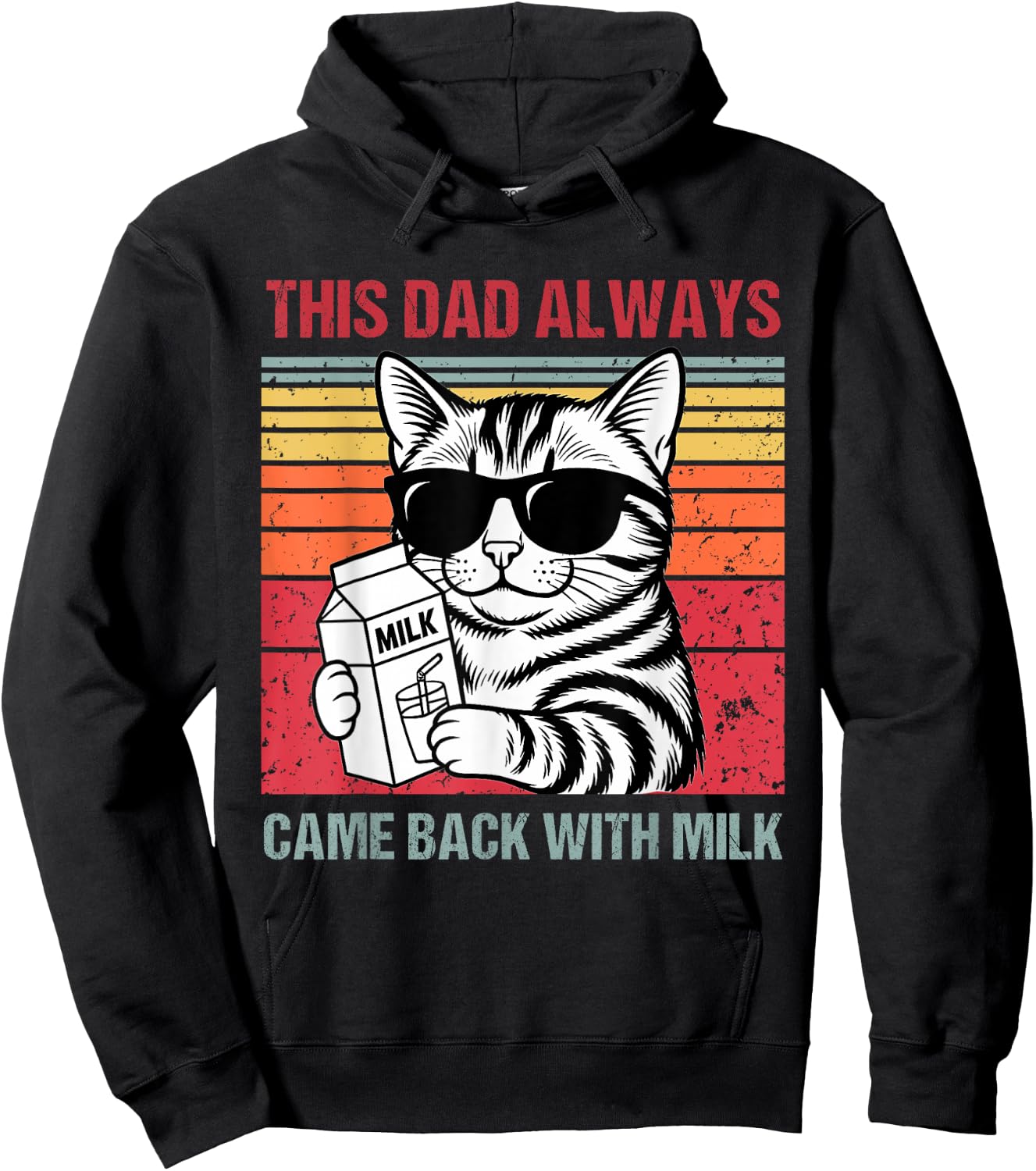 Just A Dad Who Always Came Back | Funny Father's Day for Dad Hoodie - Hoodie | Black