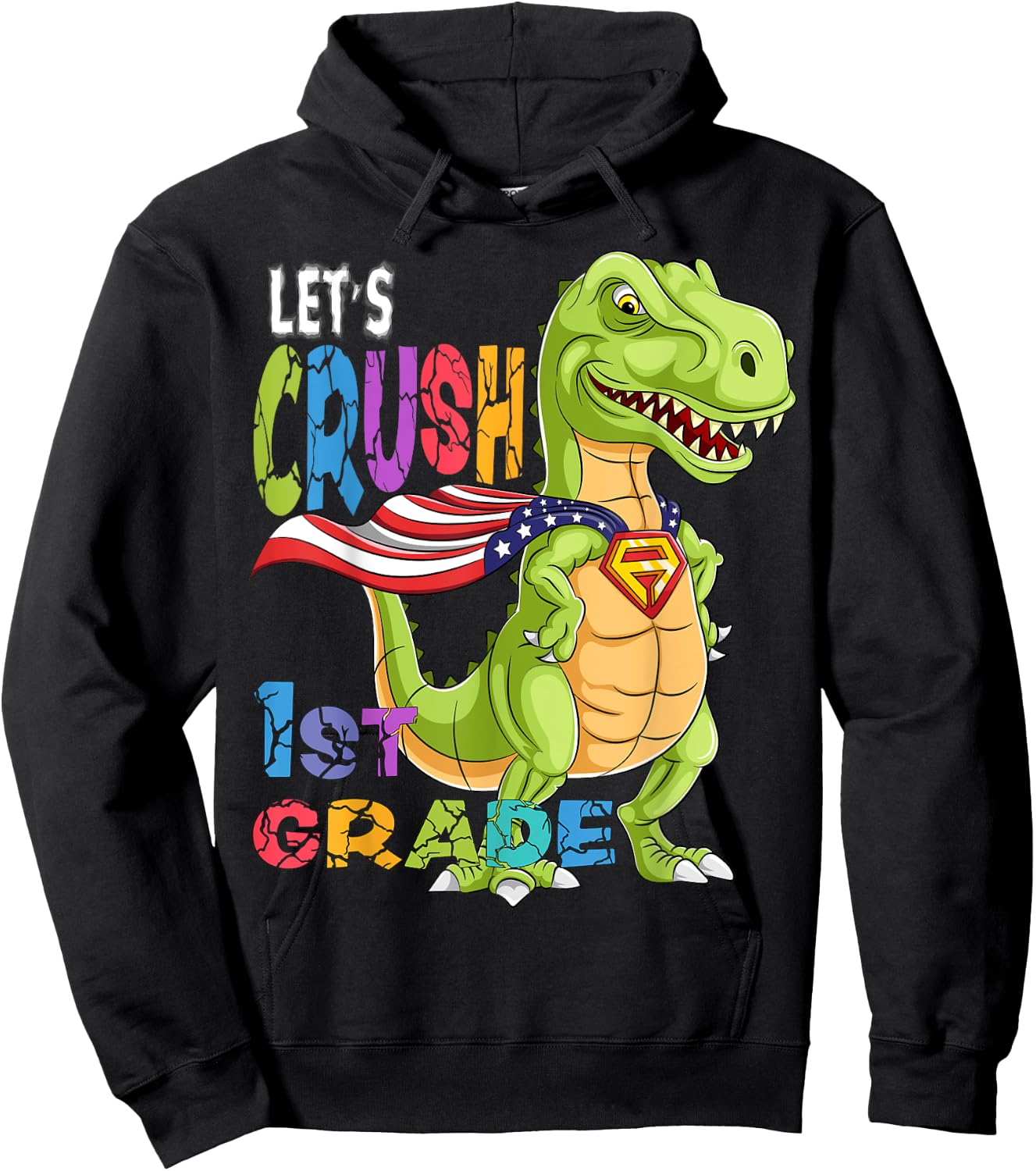 Ready To Crush First Grade Back to School Class of 2035 Boy Hoodie - Hoodie | Black