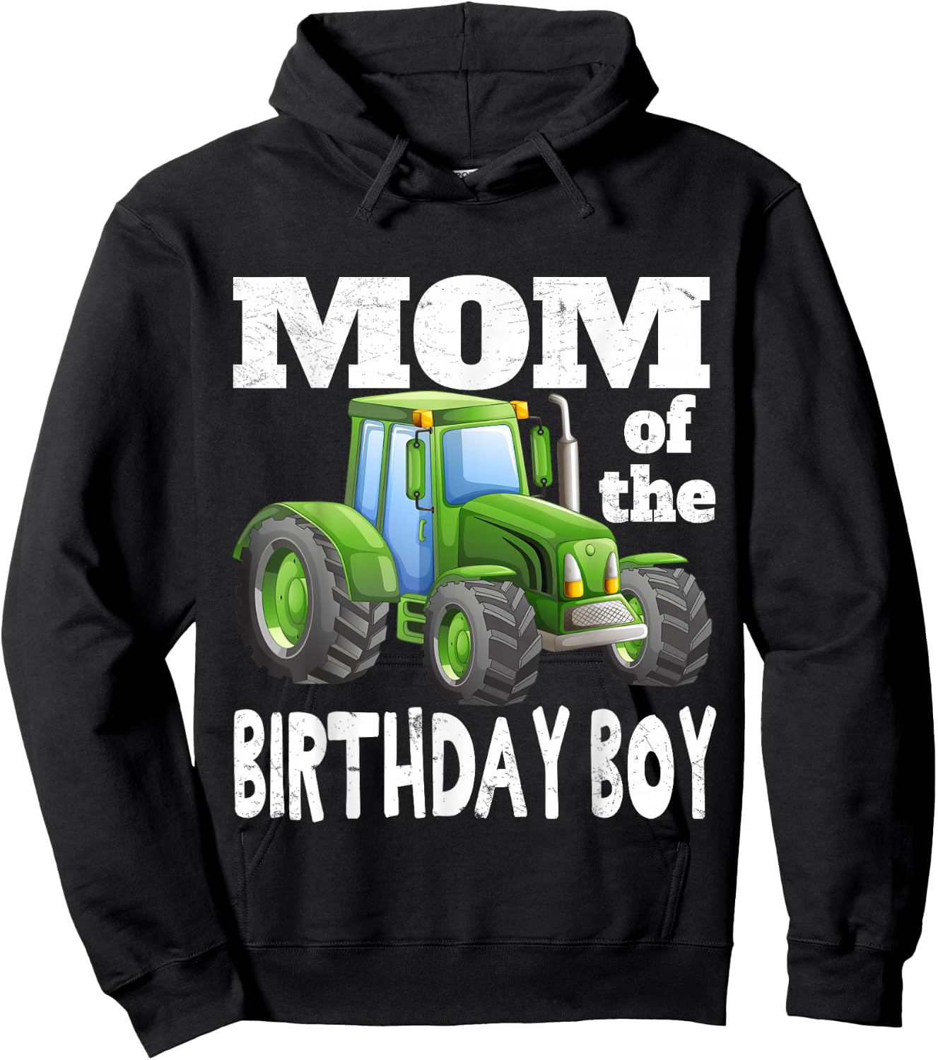 Mom of the Birthday Boy Kids Farm Tractor Party Shirt Idea Hoodie - Hoodie | Black