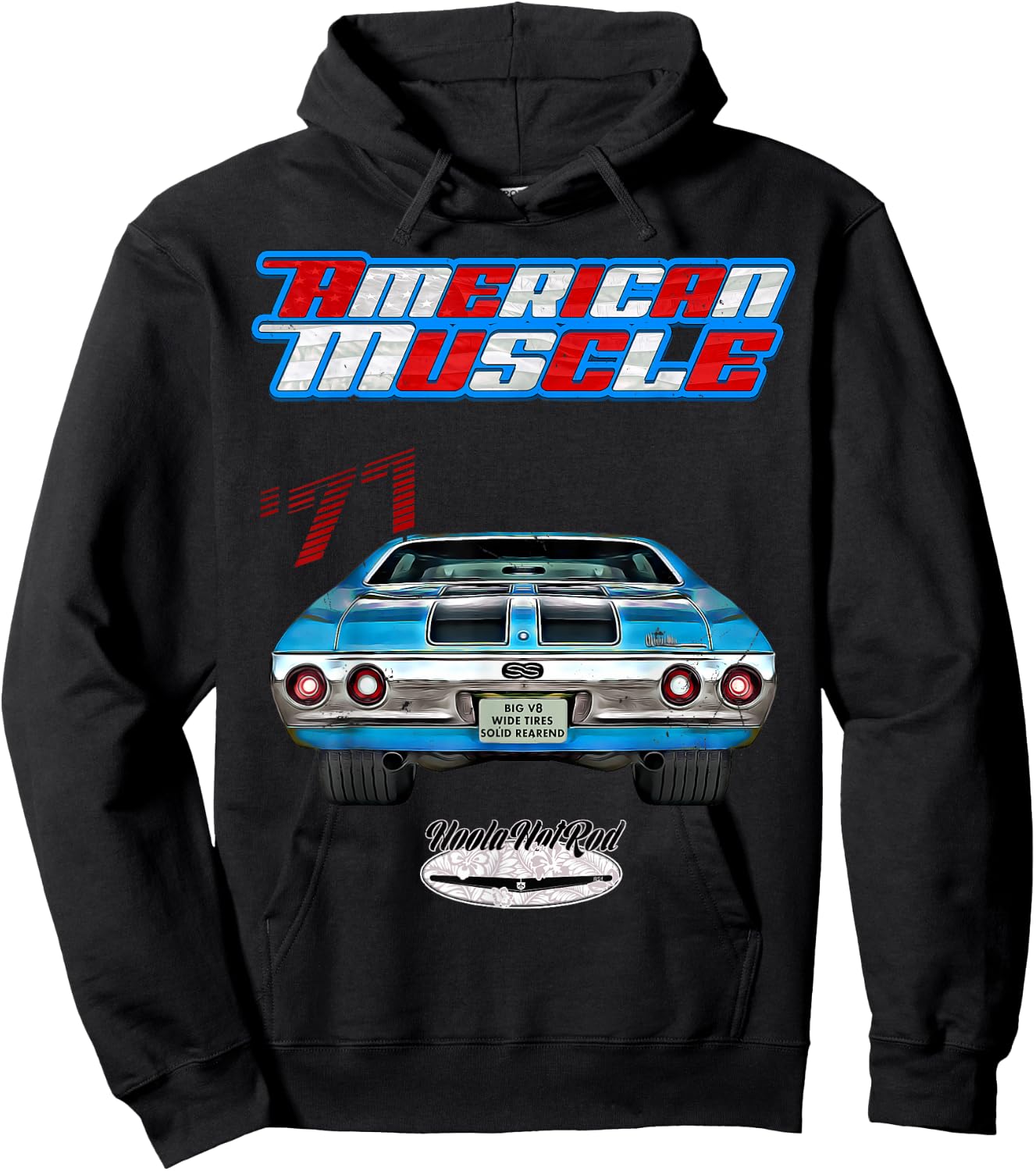 1971 Chevelle,Muscle Car,SS454,SS427,SS396,Hotrod,drag race Hoodie - Hoodie | Black
