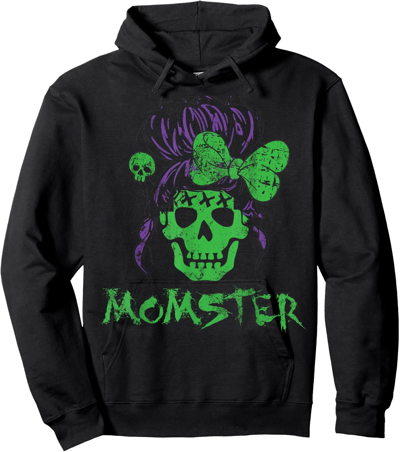 Momster Shirt Retro Funny Horror Zombie Halloween Hoodie - Hoodie | Black