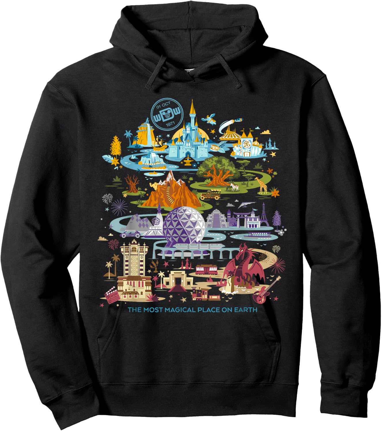 Disney Walt Disney World 50th Anniversary Hoodie - Hoodie | Black