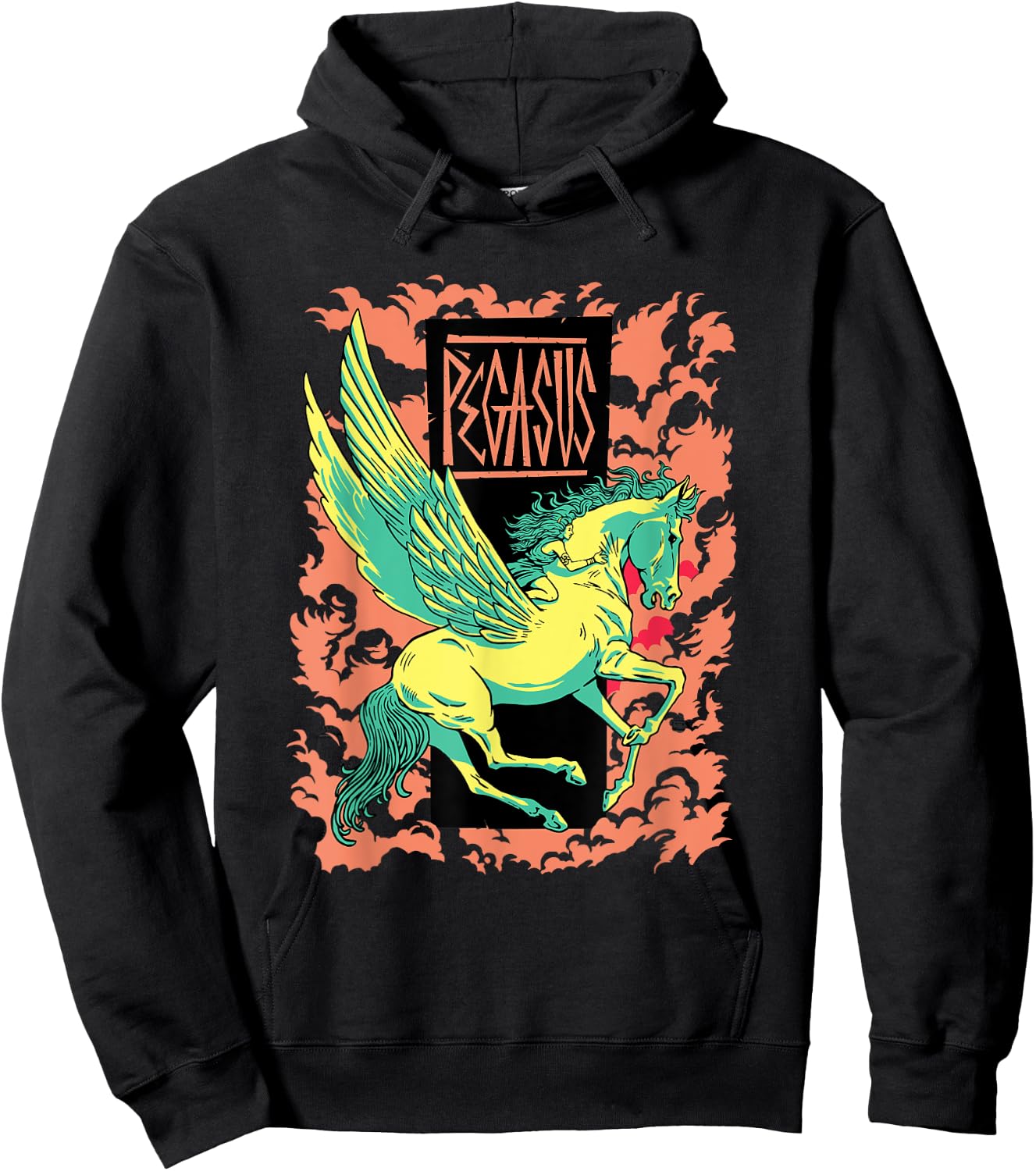 Greek Mythology art Ancient Greece Pegasus History Hoodie - Hoodie | Black