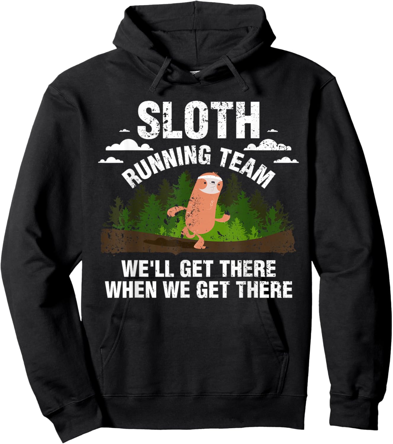 Sloth Running Team Hoodie - Hoodie | Black