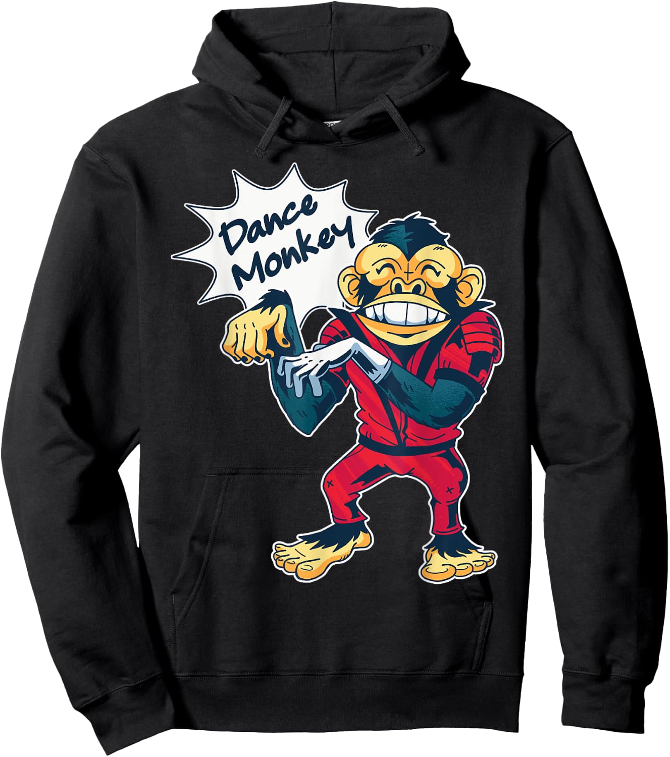 Funny Dance Monkey Music Dancing 90s Hoodie - Hoodie | Black