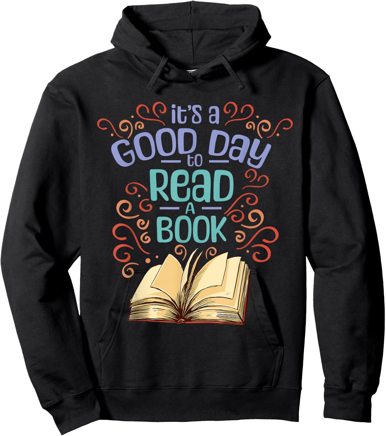 Librarian Reader Books Reading It's A Good Day To Read A Book Adults Black Cotton Polyester Hoodie - Hoodie | Black