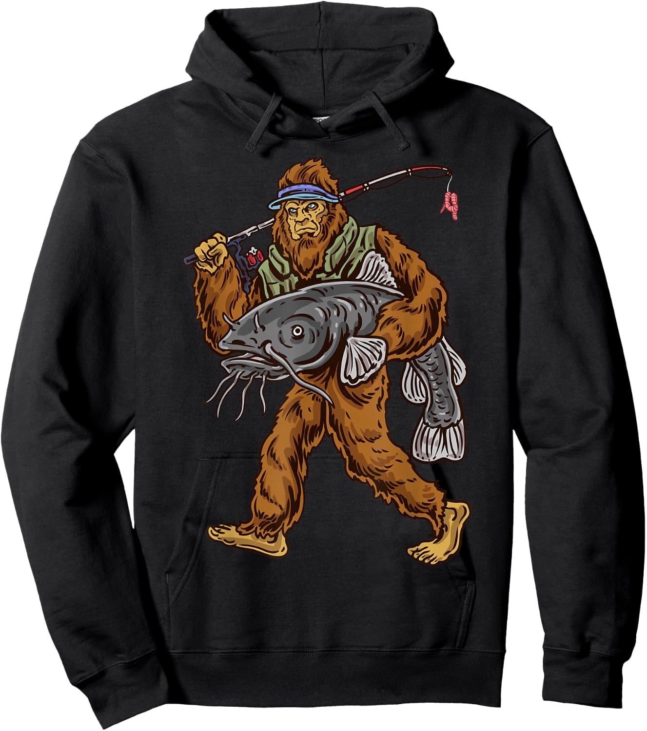 Catfishing Bigfoot Hunting Catfishermen Hoodie - Hoodie | Black