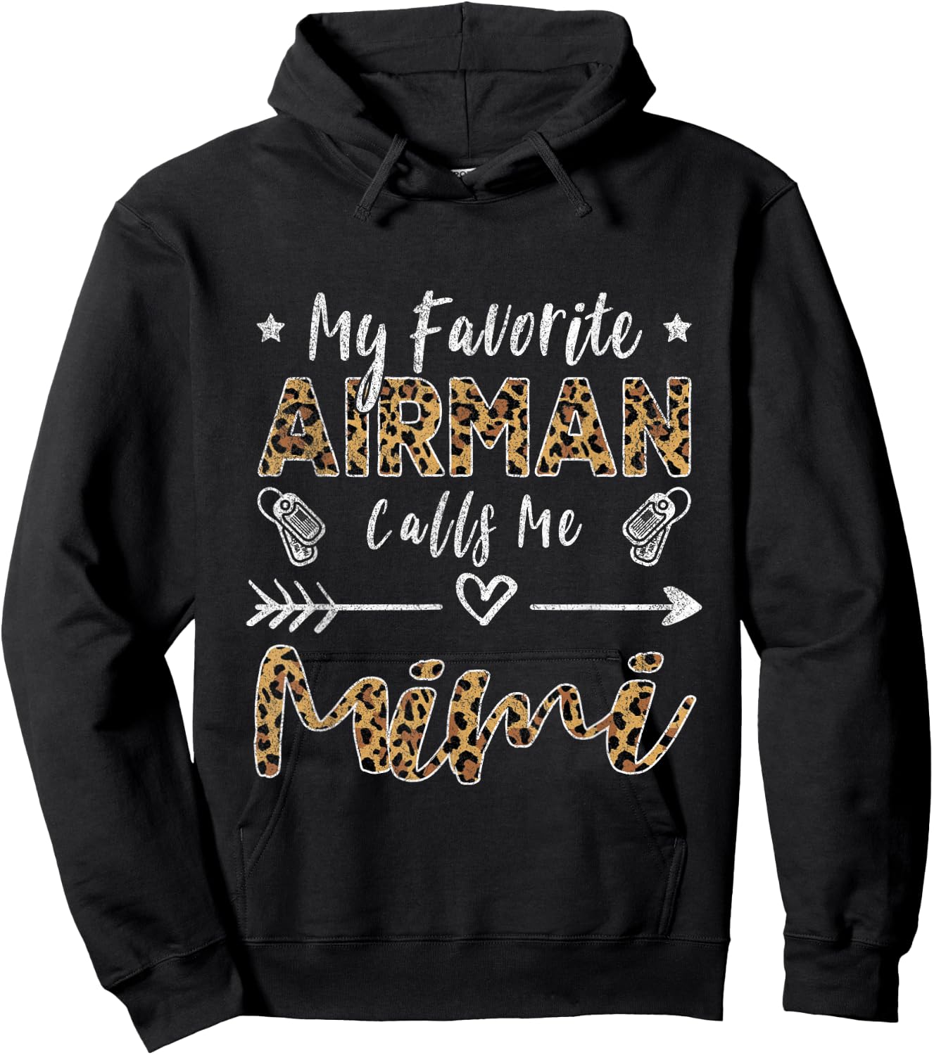 My Favorite Airman Calls Me Mimi Grandma Mother's Day Hoodie - Hoodie | Black