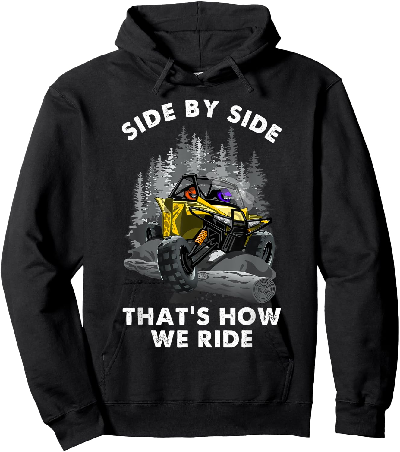 UTV Quad Bikers Off Roading Four Wheeler For Couples Hoodie - Hoodie | Black