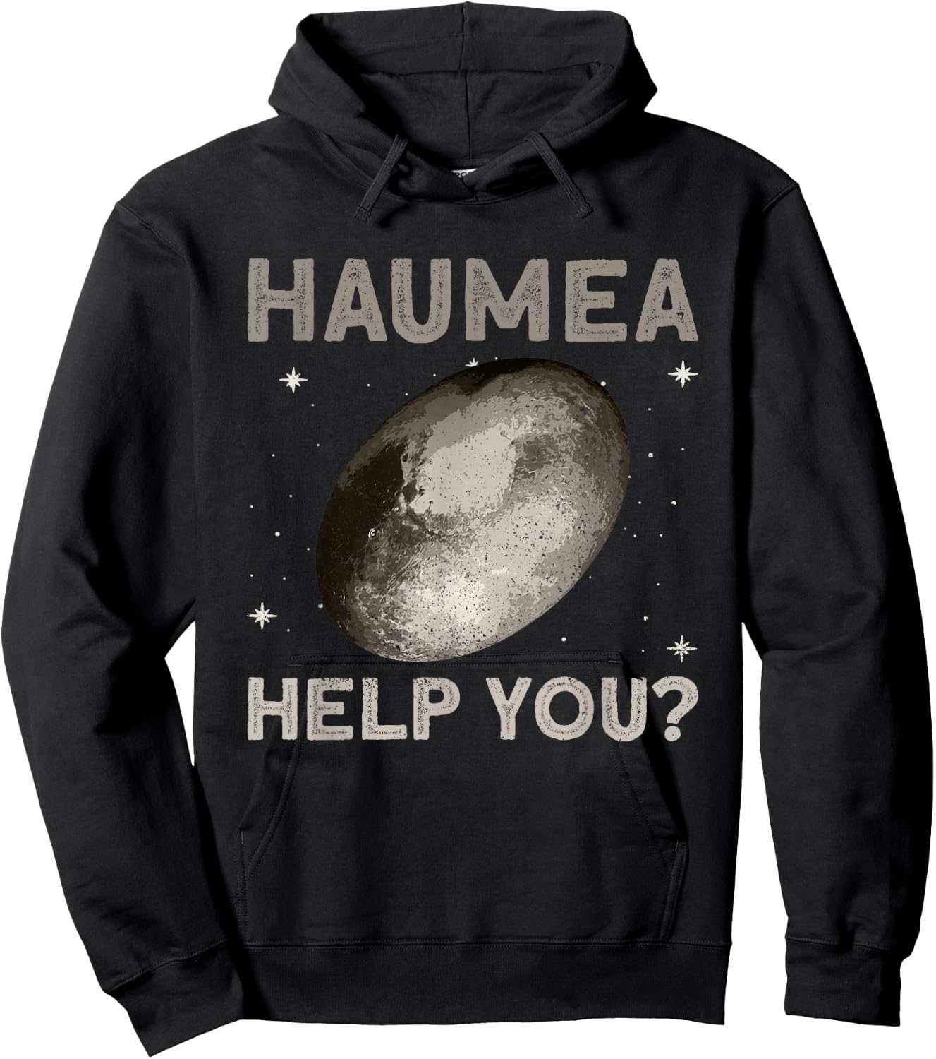 Haumea Help You? - Dwarf Planet Space Astronomy Hoodie - Hoodie | Black