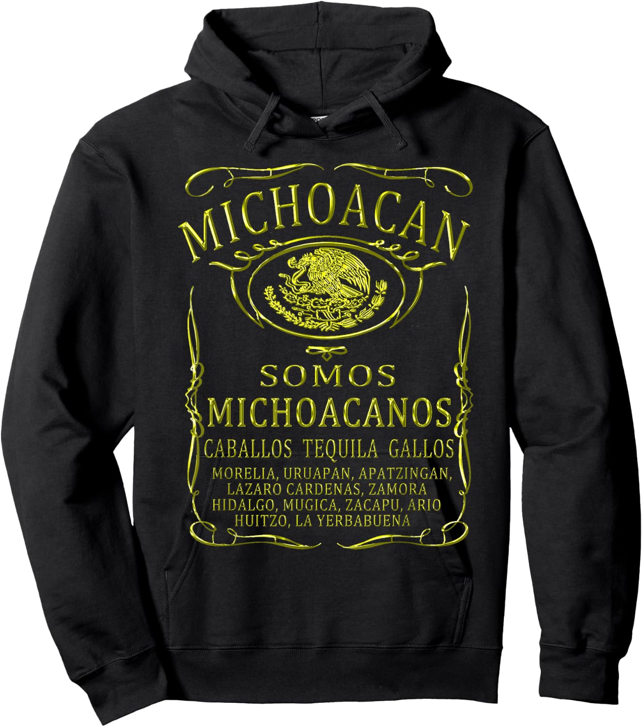 Mexican Michoacan Shirt Hoodie - Hoodie | Black