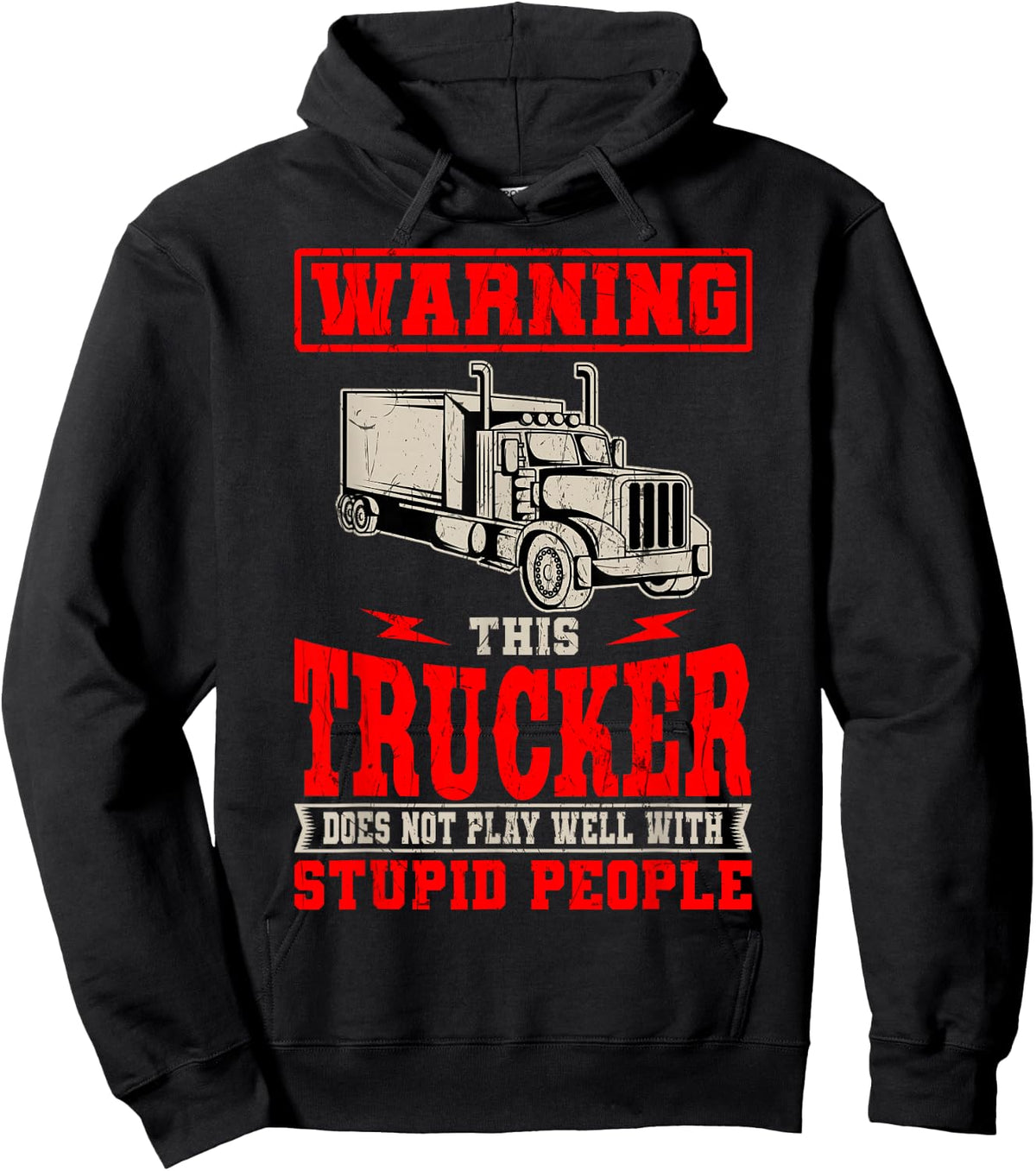 Truck Driver Trucker Teamster LGV Truckie Vehicle Driving Hoodie - Hoodie | Black