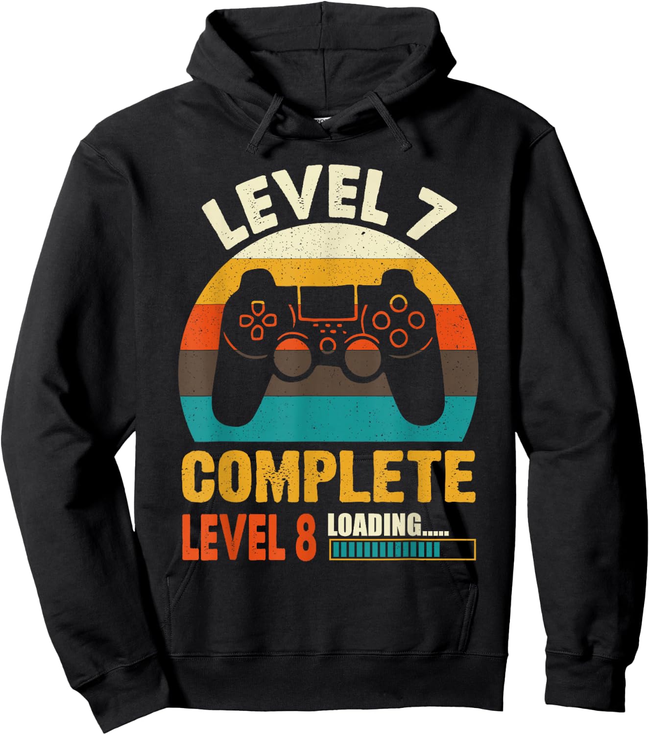 Level 7 Complete Vintage 7th Wedding Anniversary Hoodie - Hoodie | Black
