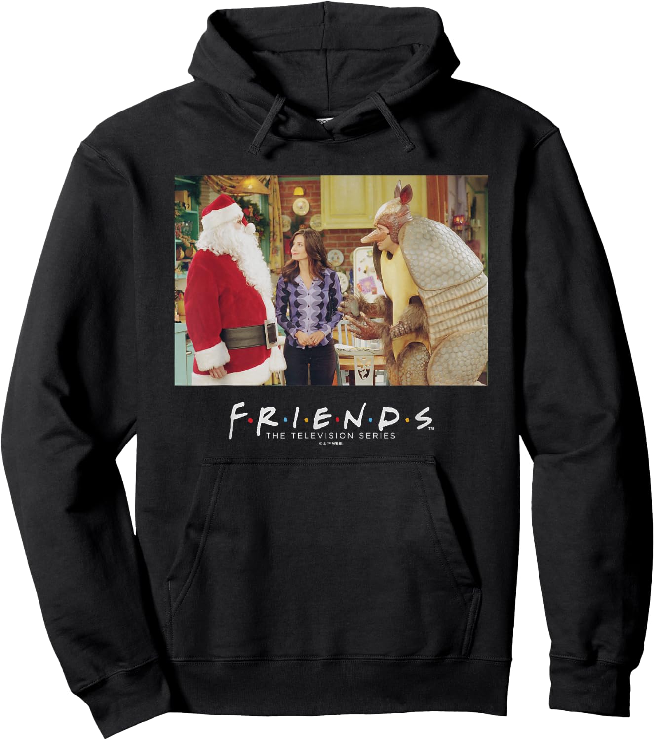 Friends Christmas Armadillo Hoodie - Hoodie | Black