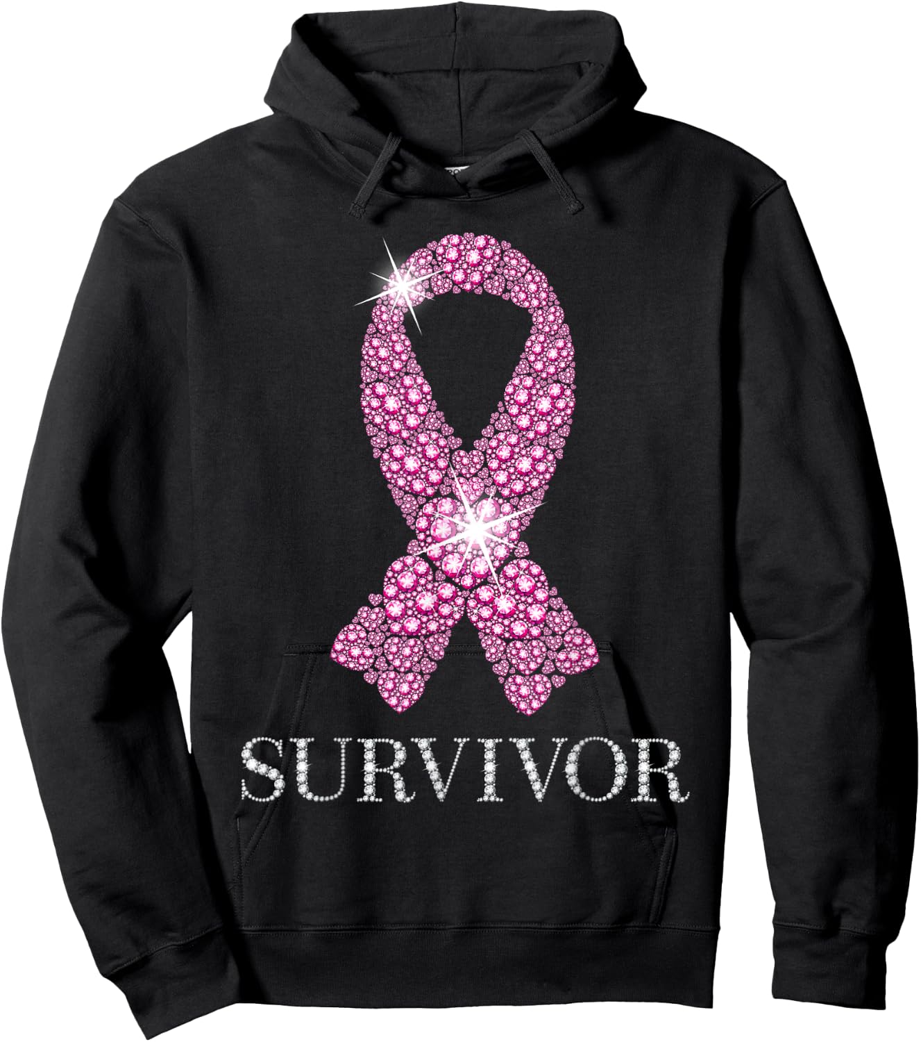 Breast Cancer Survivor Pink Ribbon National Cancer Survivor Hoodie - Hoodie | Black