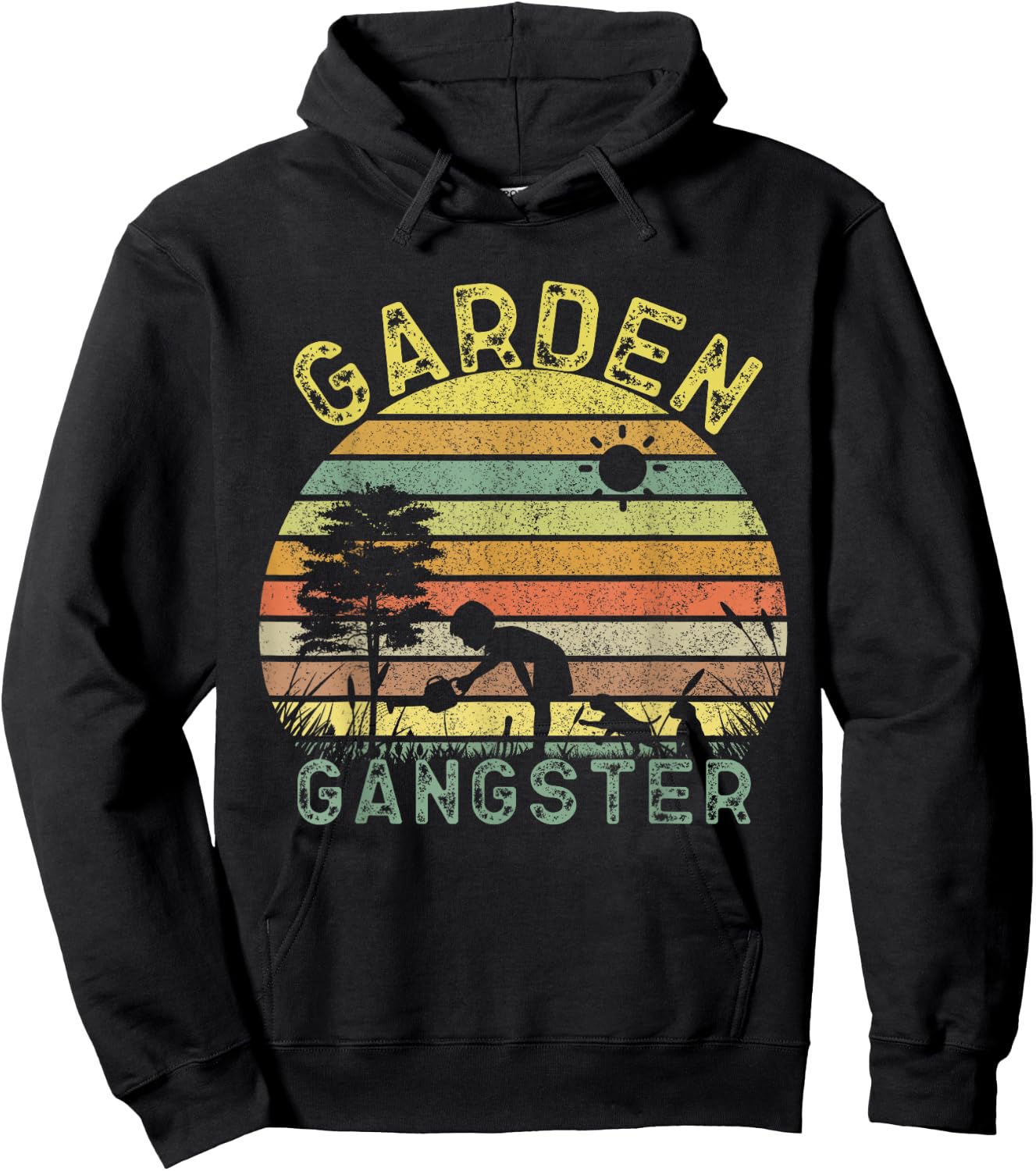 Garden Gangster Funny Gardening Shirt for Gardeners Hoodie - Hoodie | Black