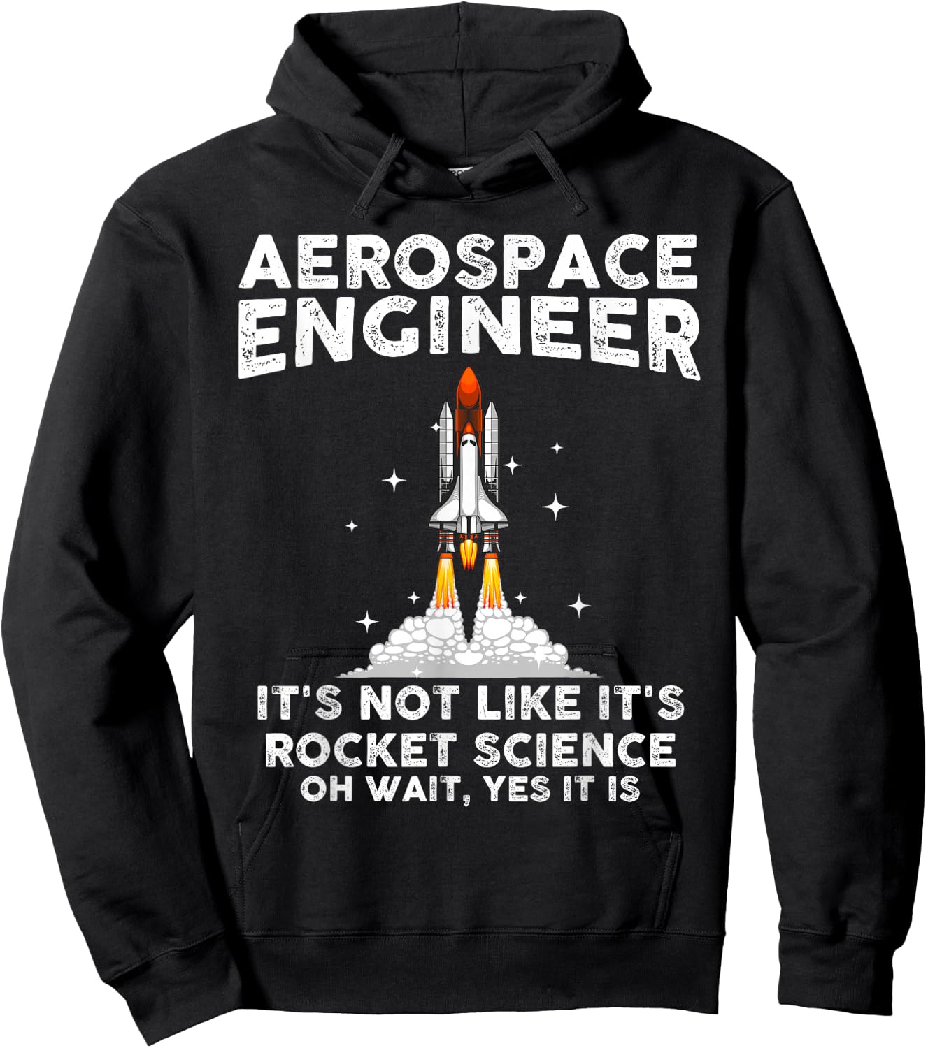 Cool Aerospace Engineer Women Rocket Scientist Space Hoodie - Hoodie | Black