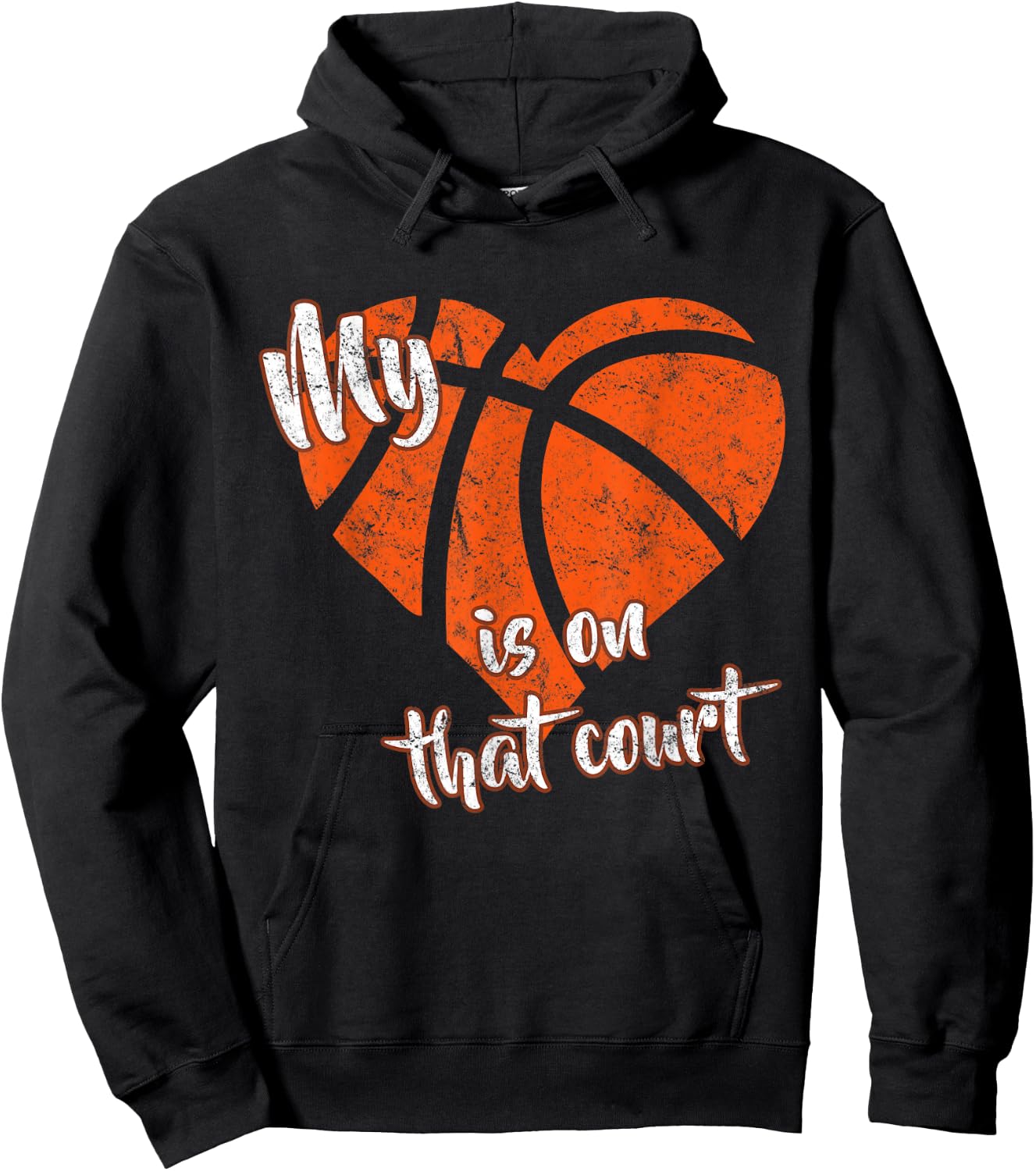 My Heart Is On That Court Basketball Hoodie - Hoodie | Black