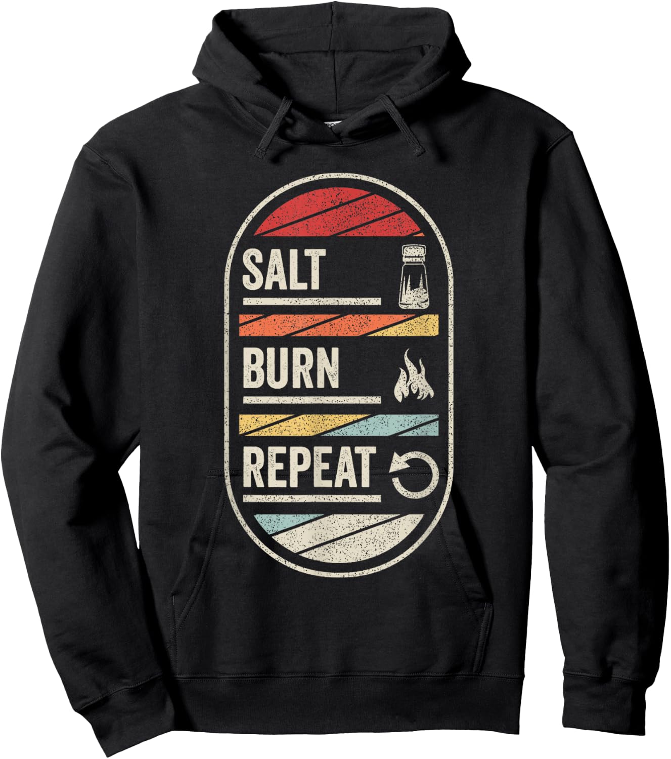 Retro Supernatural Quotes Salt, Burn, Repeat! Quotes Fiction Hoodie - Hoodie | Black