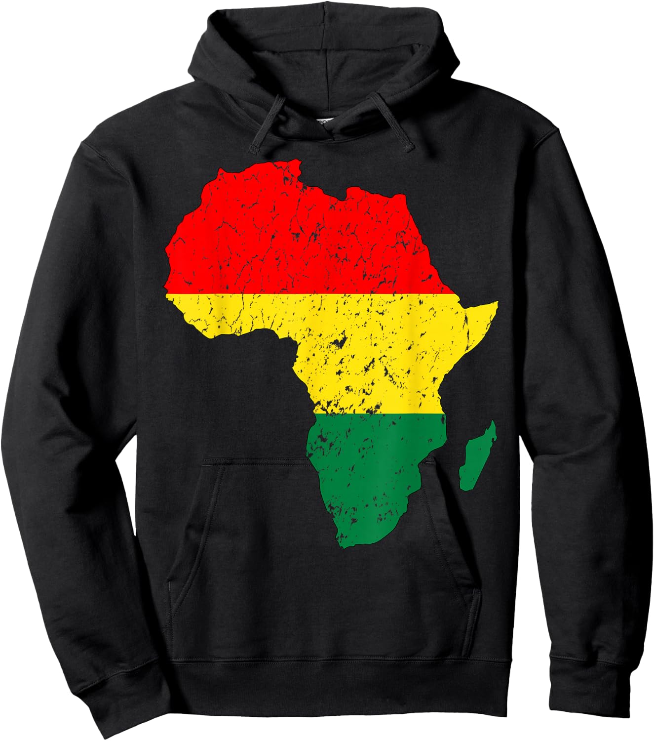 Juneteenth 1865 Africa Map Kente Cloth African Continent Hoodie - Hoodie | Black