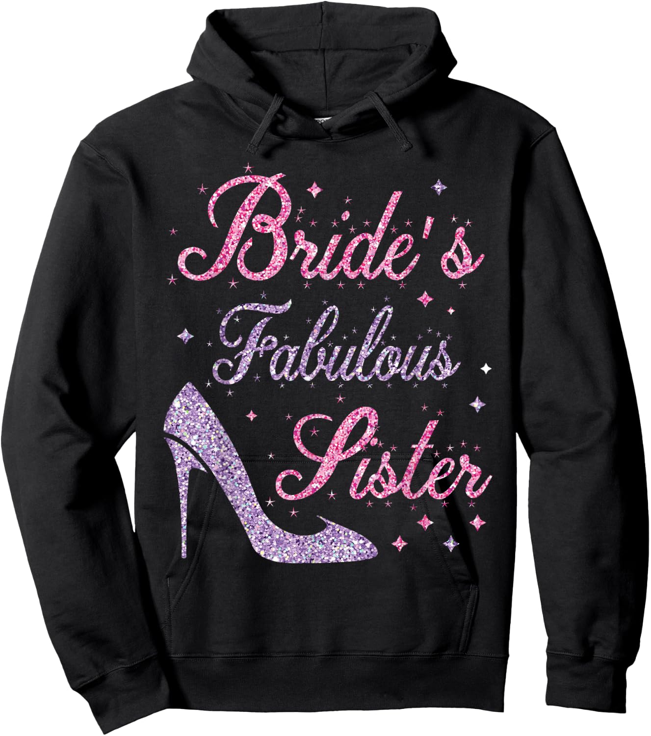 Bride's Fabulous Sister Happy Marry Wedding Mother Day Hoodie - Hoodie | Black