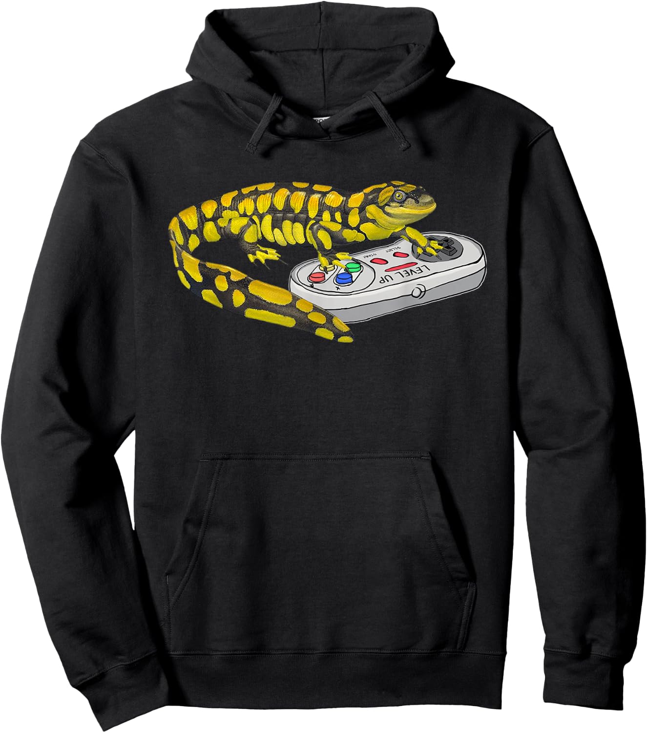 Tiger salamander Playing Video Game Salamanders Gamers Hoodie - Hoodie | Black