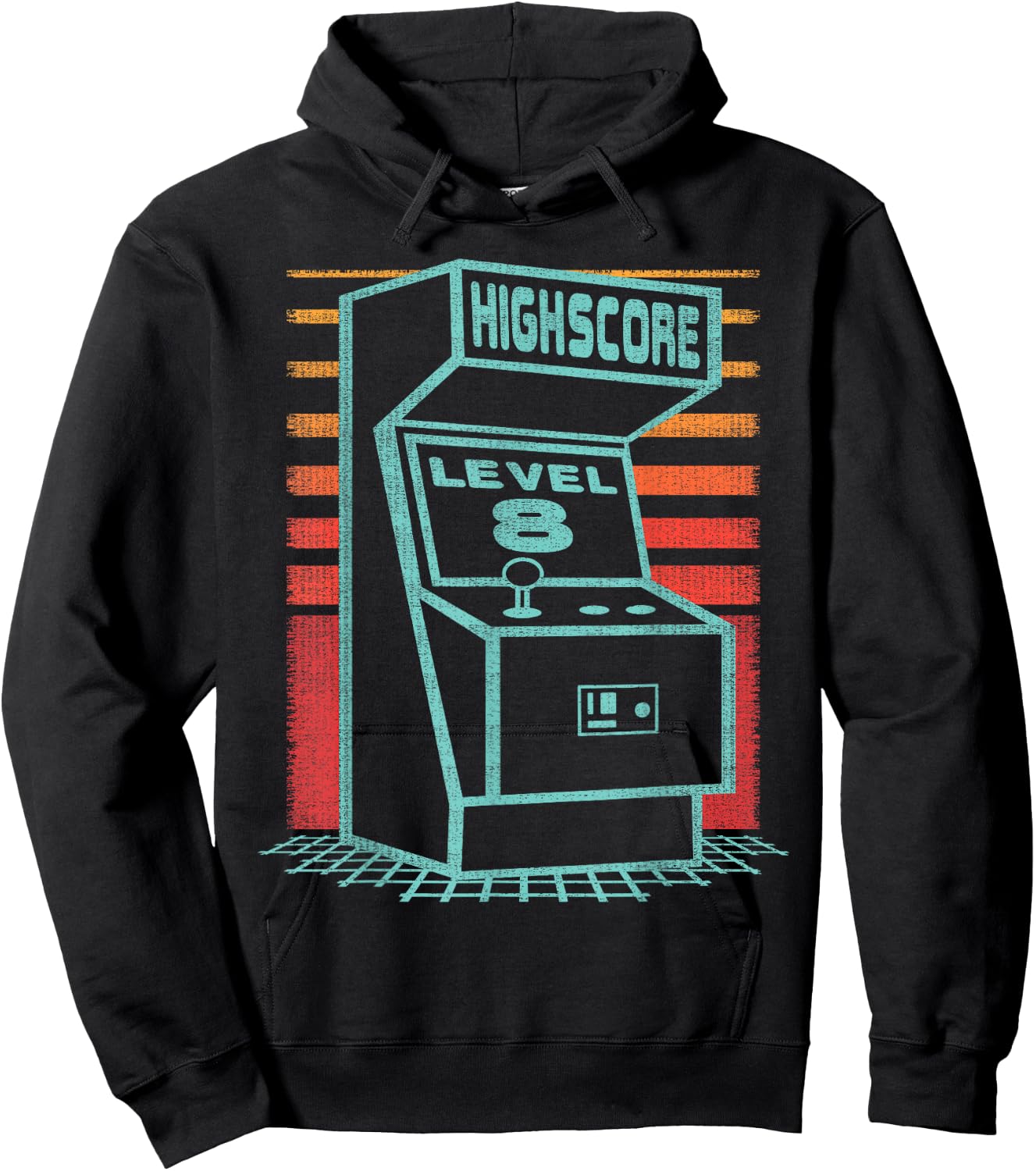 8th Birthday 8 Year Old Retro Gamer Level Up Unlocked Hoodie - Hoodie | Black