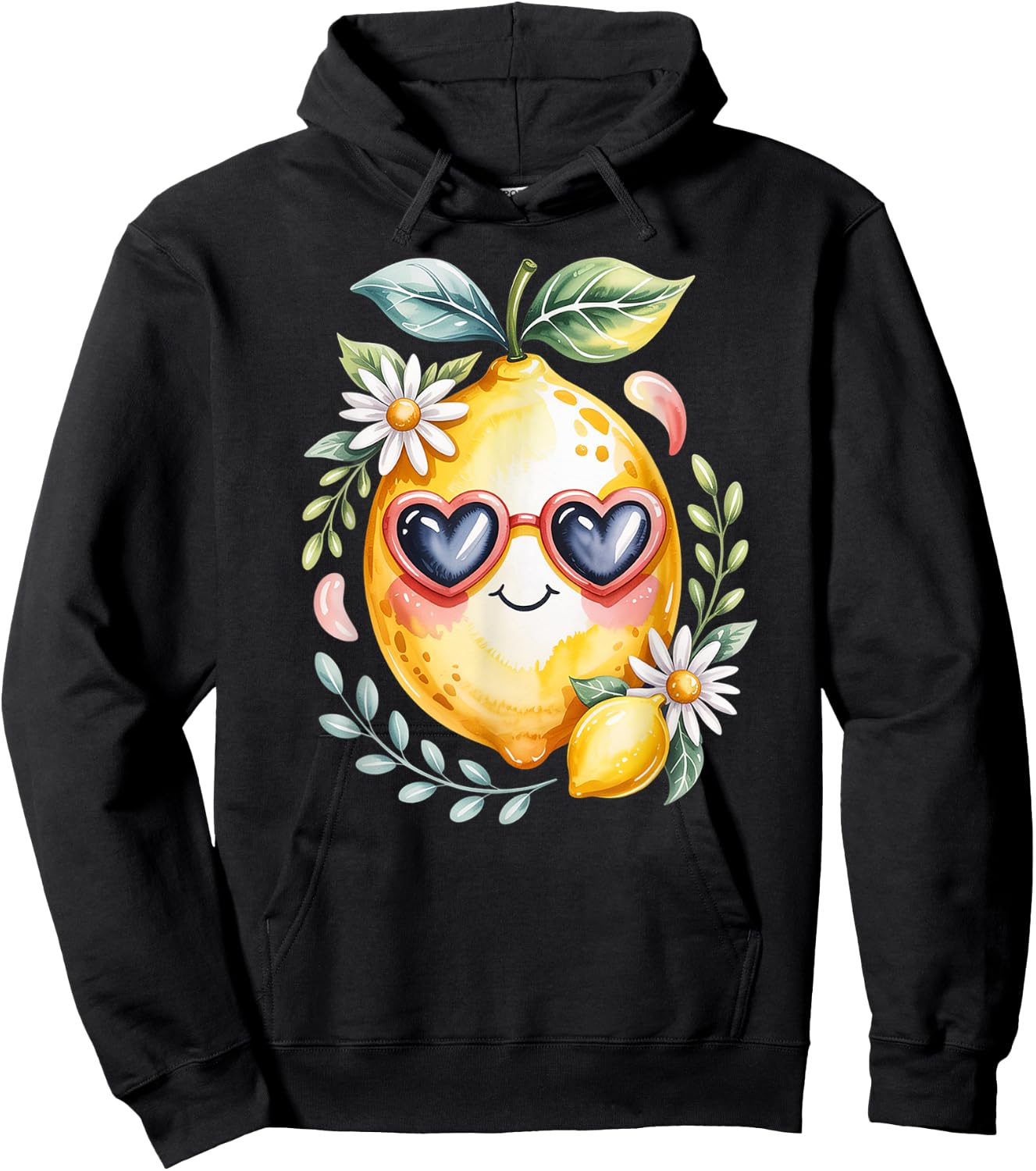 Cute Lemons Fruit Girls & Women Who Adore Loves Lemon Hoodie - Hoodie | Black