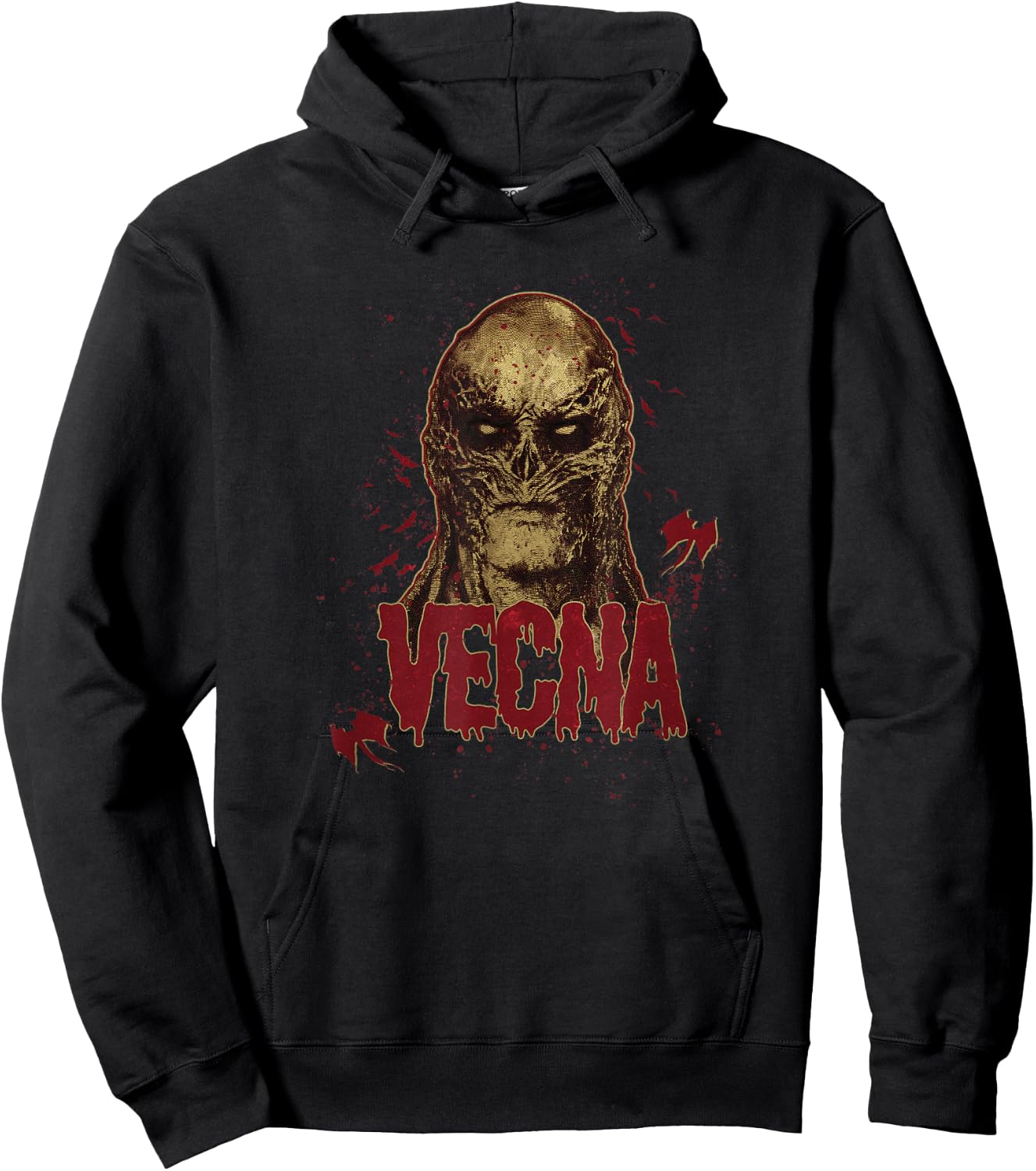 Stranger Things 4 Vecna Splatter Portrait Hoodie - Hoodie | Black
