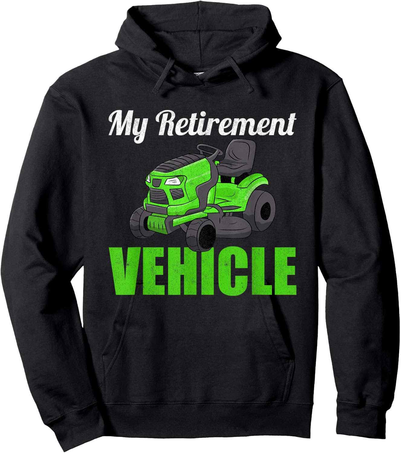 My Retirement Vehicle Lawnmower Grandpa Mower Lawn Mowing Hoodie - Hoodie | Black