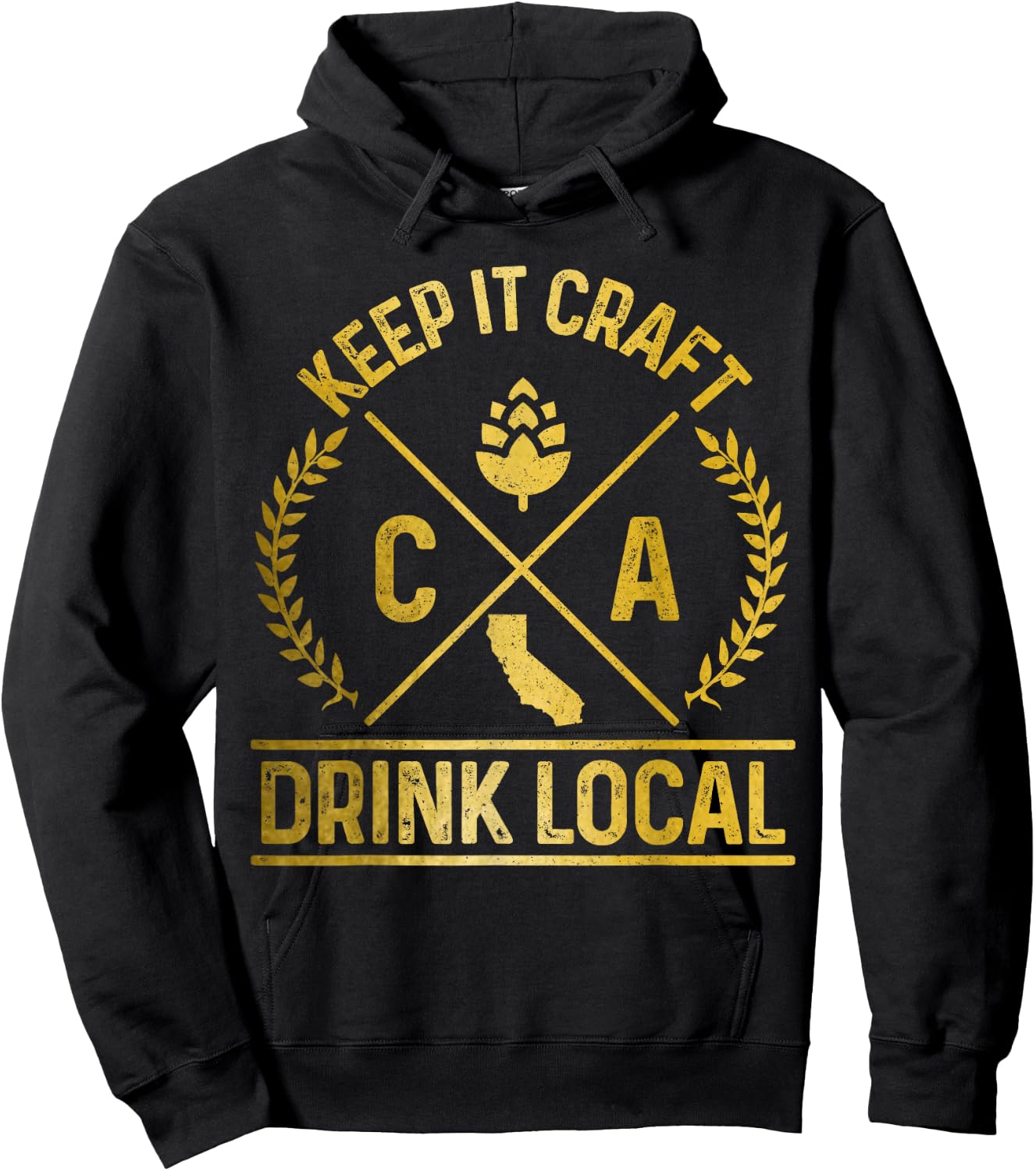 Craft Beer California Drink Local CA Brewery Beer Brewer Hoodie - Hoodie | Black