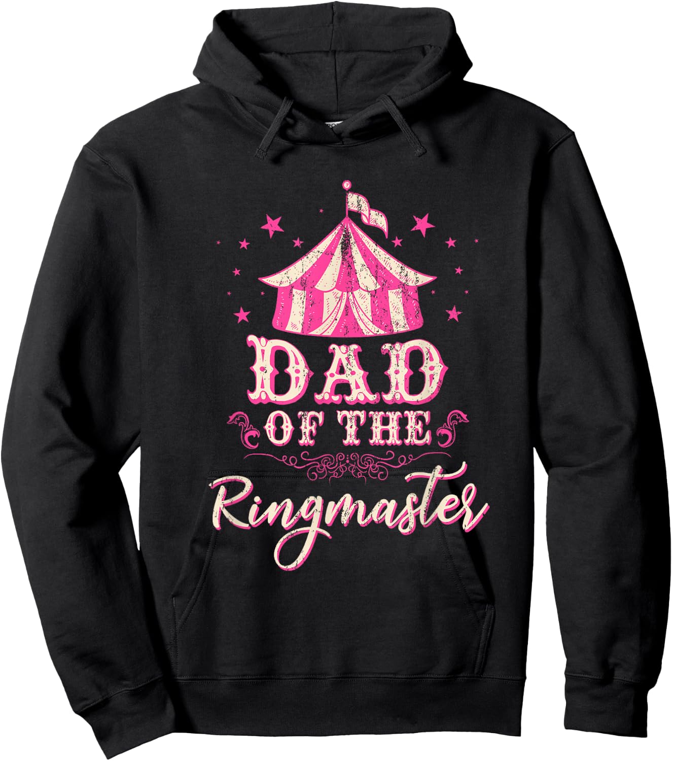 Dad Of The Ringmaster Circus Themed Birthday Party Hoodie - Hoodie | Black