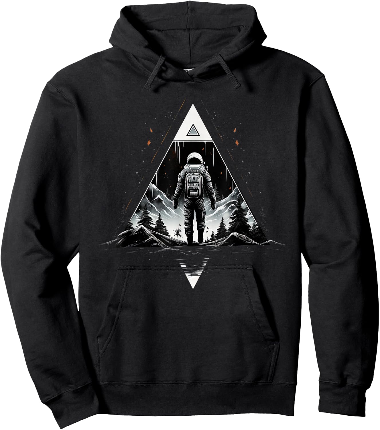 Funny Astronaut With Planets In Solar System Spaceman Hoodie - Hoodie | Black