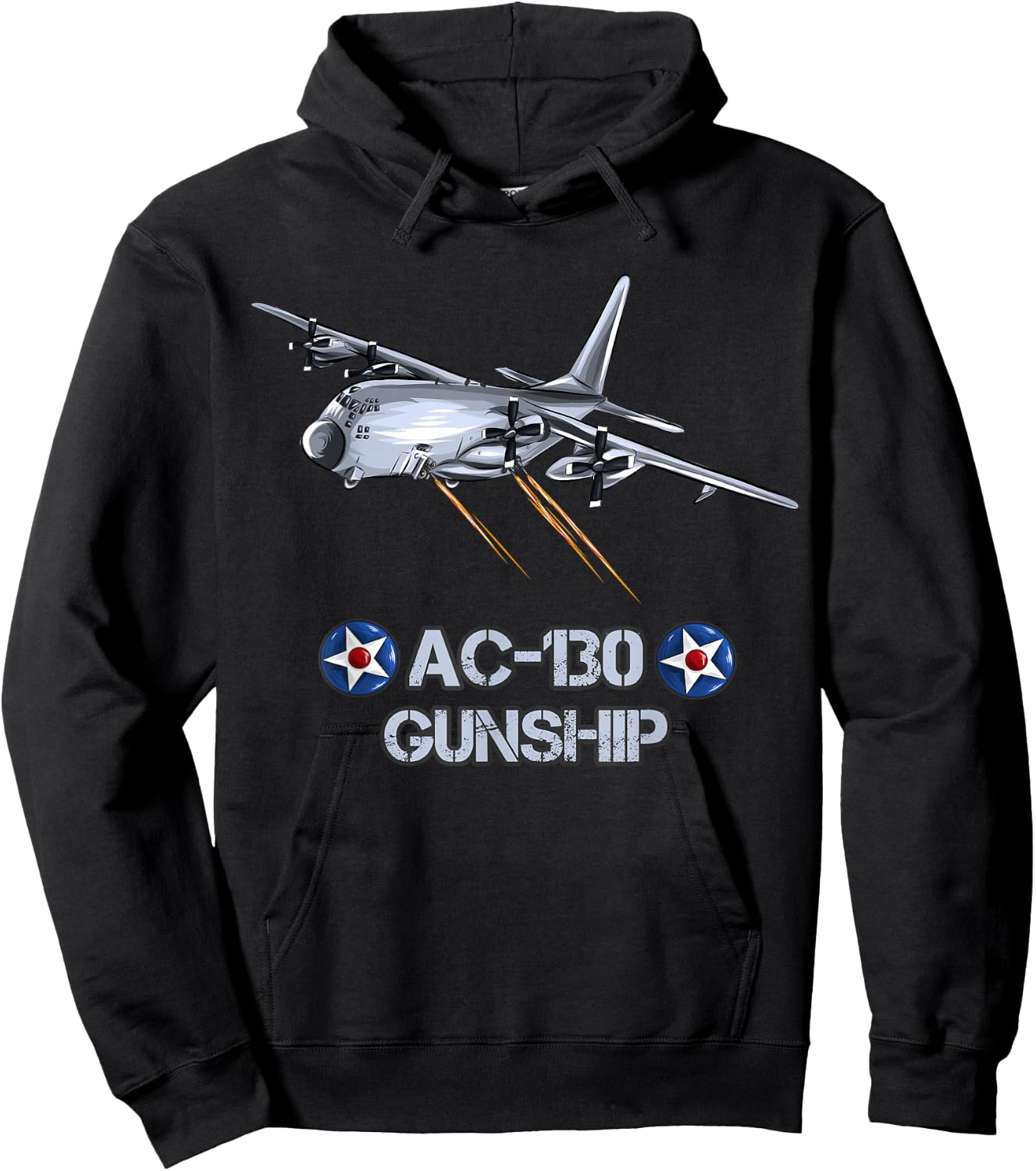 American AC130 Gunship Infantry Close Air Support Hoodie - Hoodie | Black